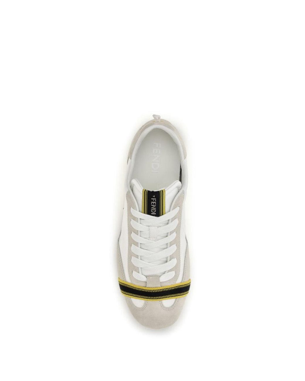 Fendi White Logo Wrap Sneakers for men