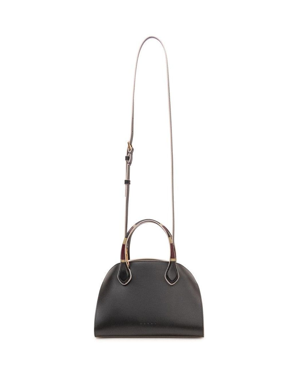 Marni Black Overlap Small Satchel