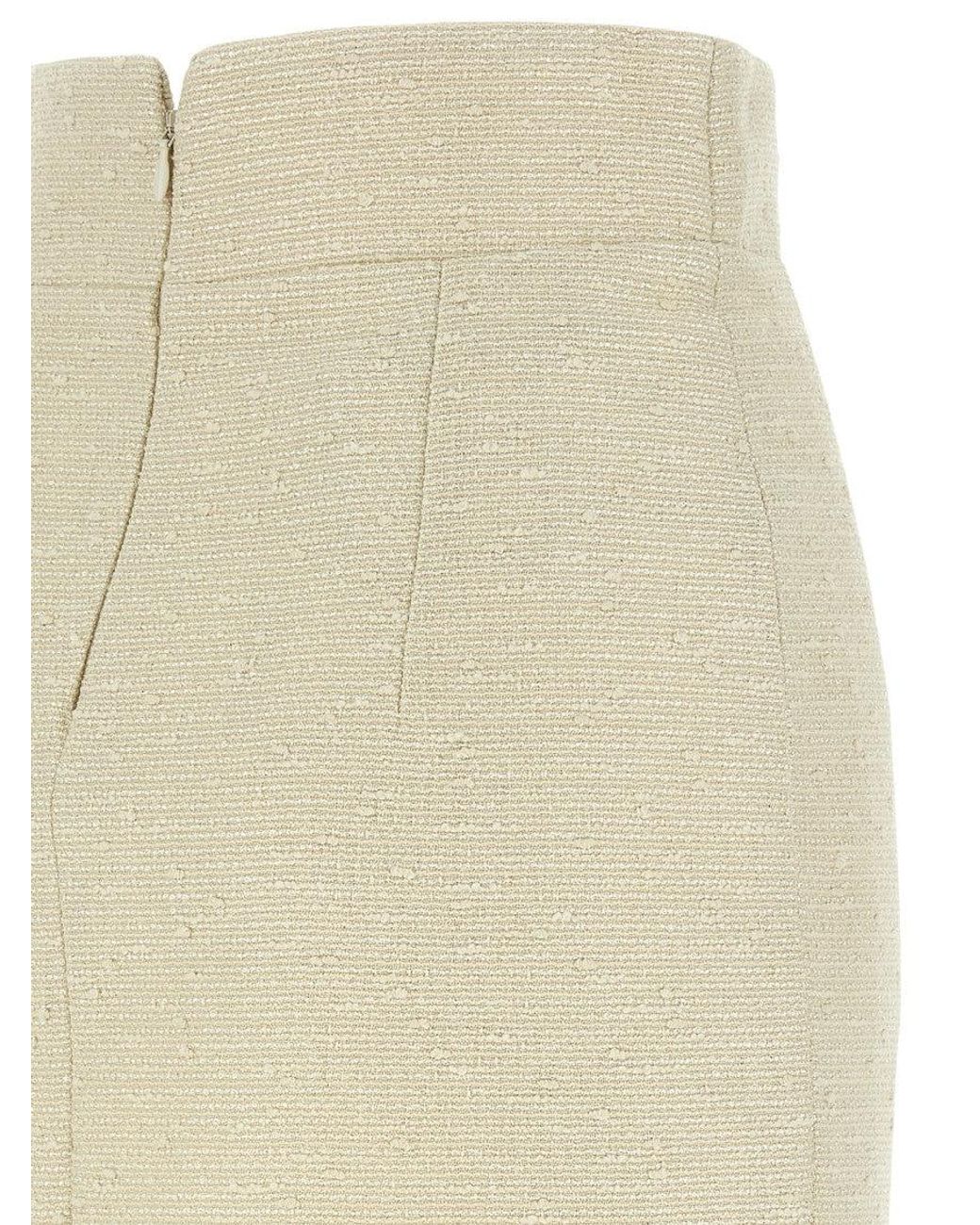 Tagliatore Natural Cotton Midi Skirt