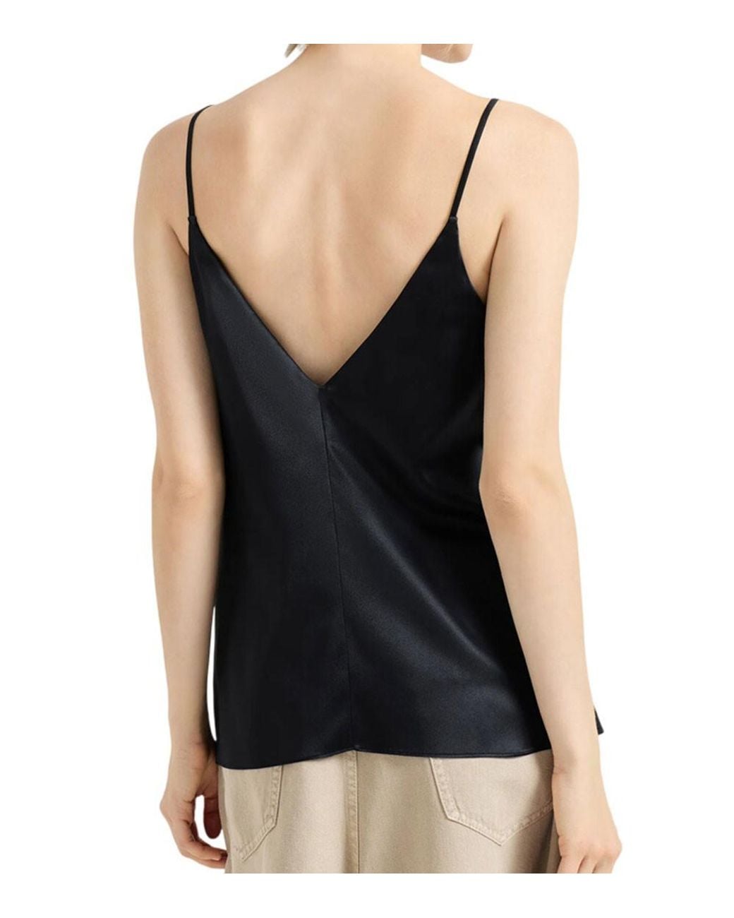 Brunello Cucinelli Black Solid V Neck Top