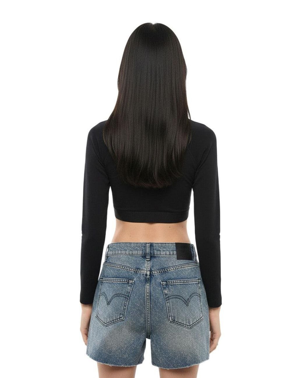 Versace Black Logo Crew Neck Top