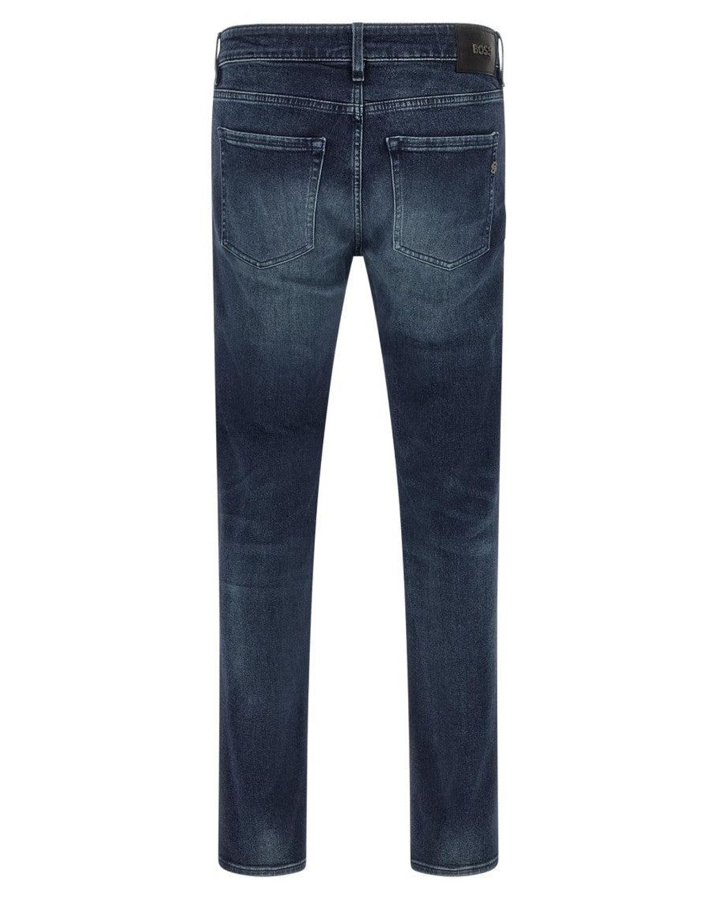 Boss Blue Slim Mid Rise Jeans for men