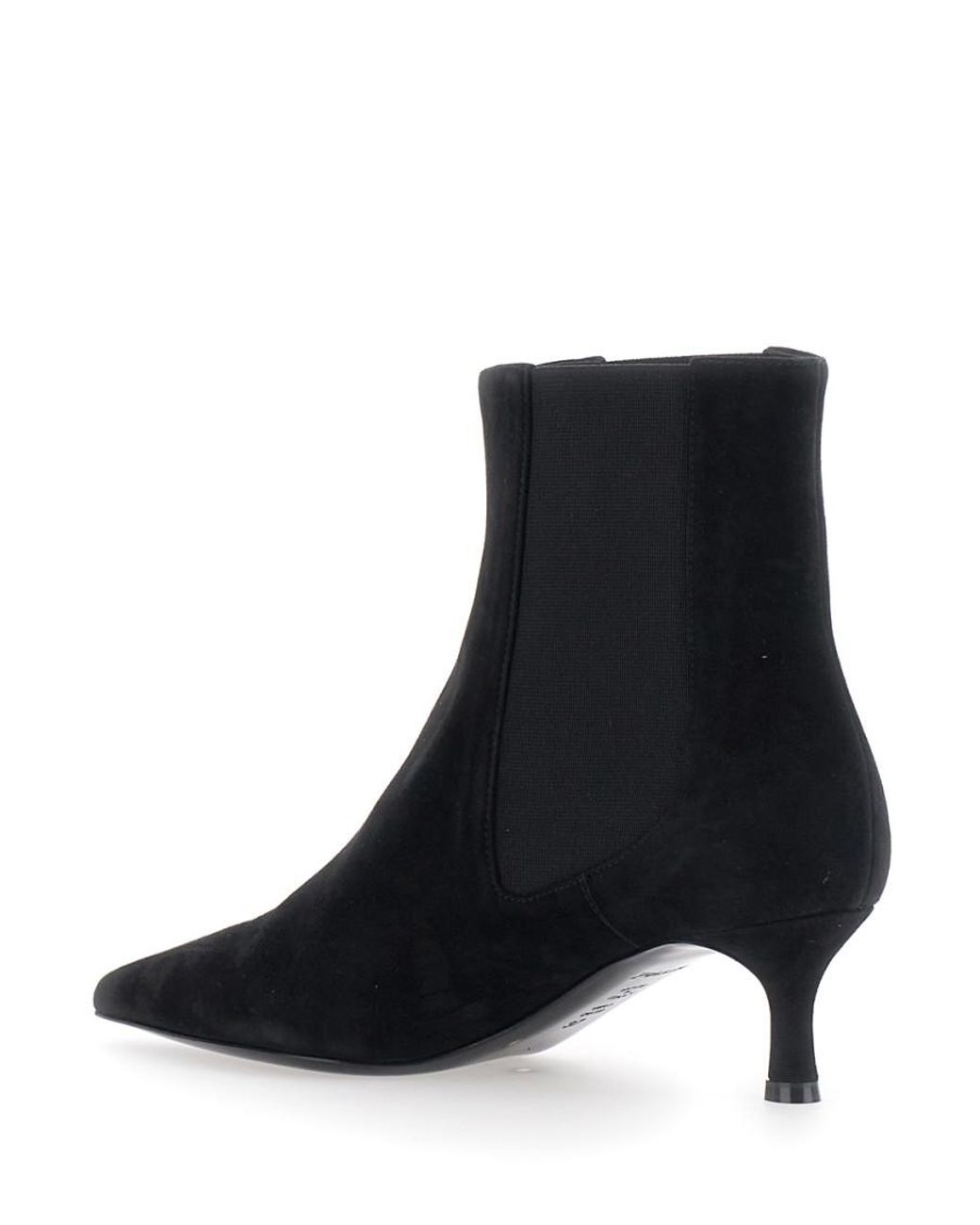 Pollini Black Suede Ankle Boots