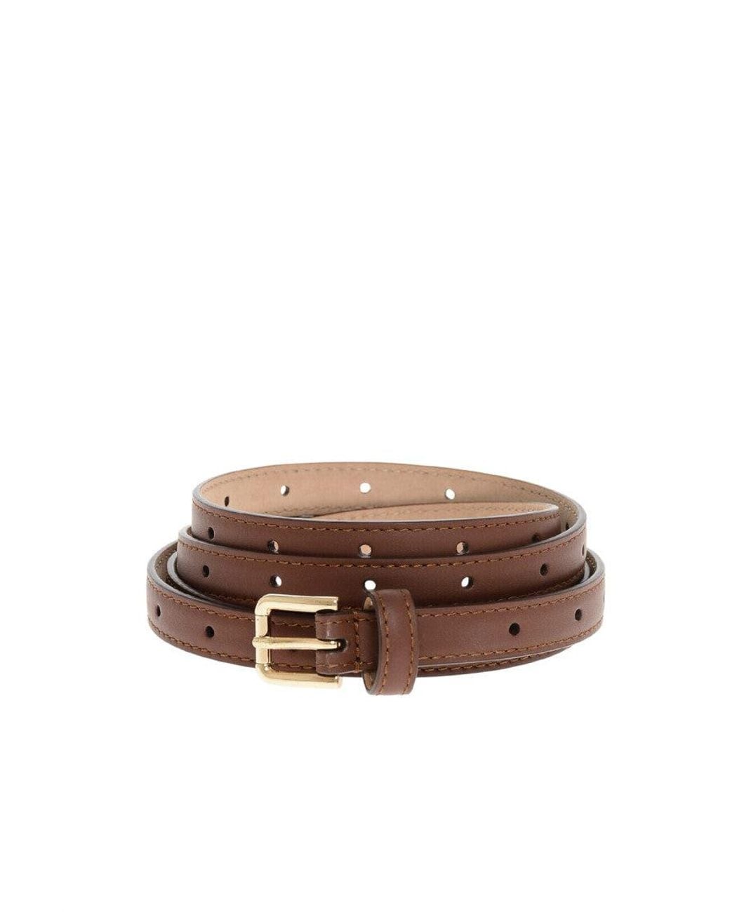 Dolce & Gabbana White Logo Slim Belt