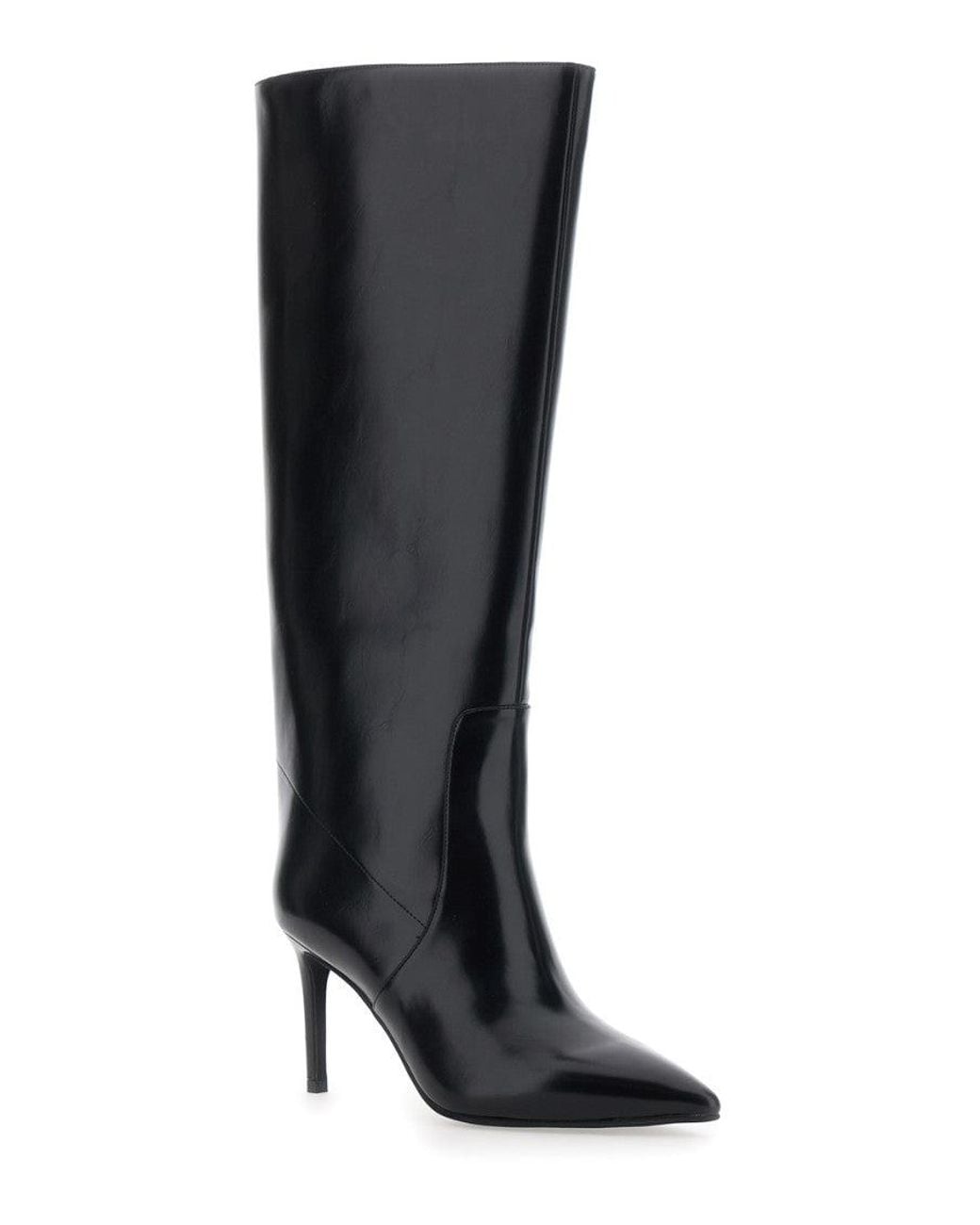 Jeffrey Campbell Black Leather Arsen Boots