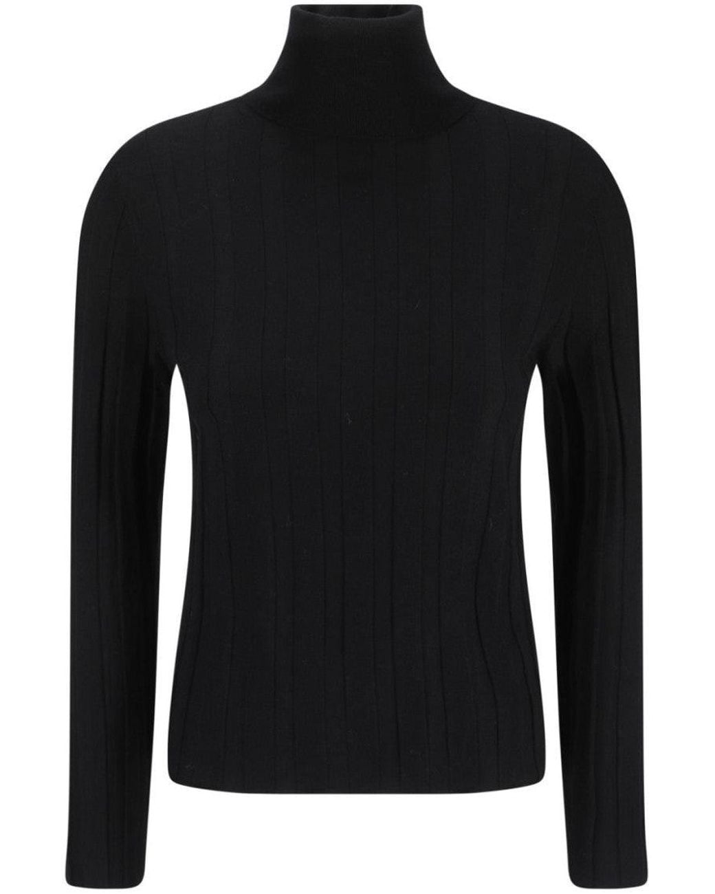 Allude Black Wool Sweater
