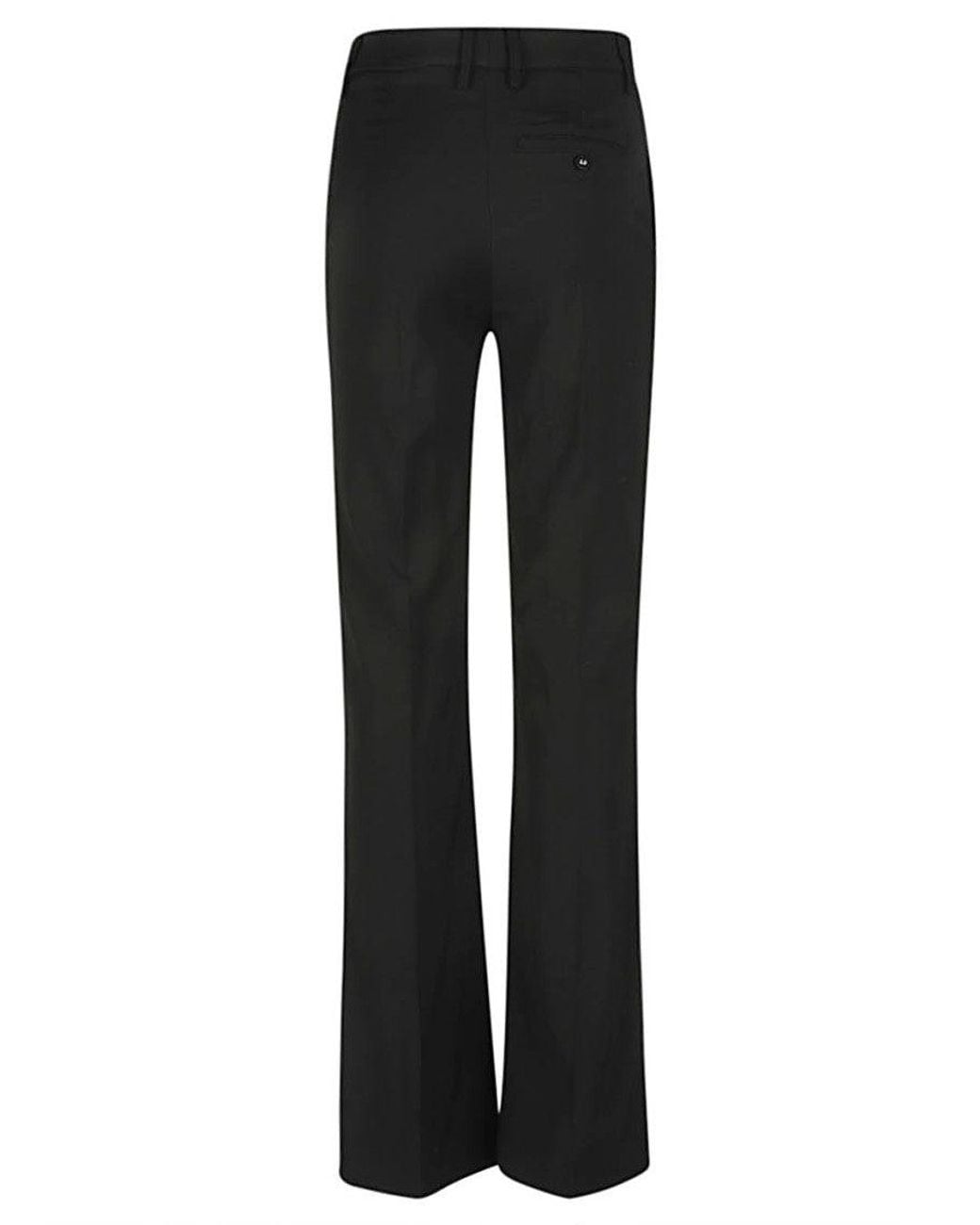 True Royal Black Cady Flared Trousers