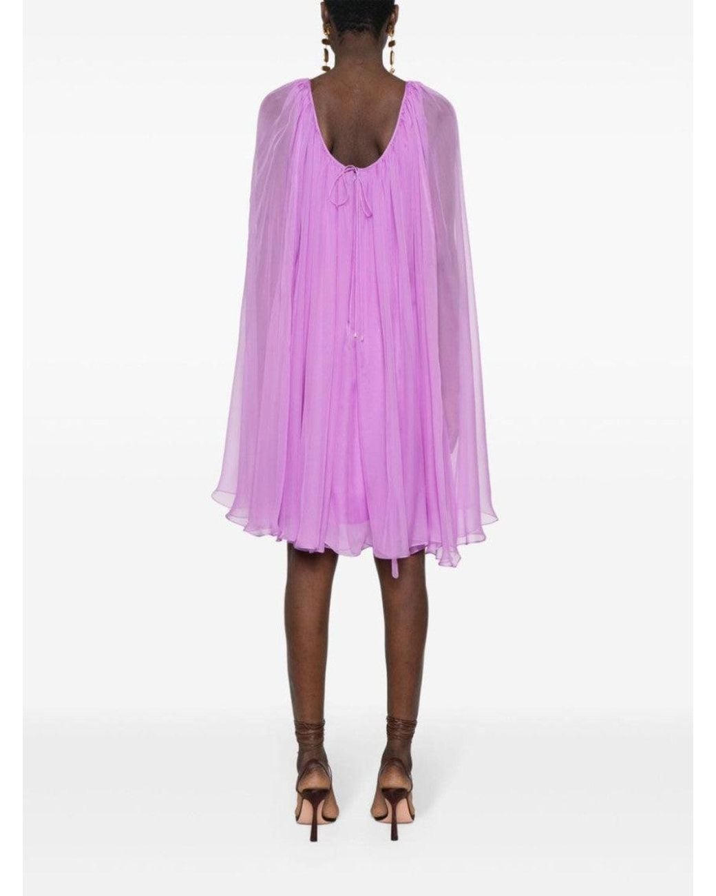 Max Mara Pink Silk Midi Dress