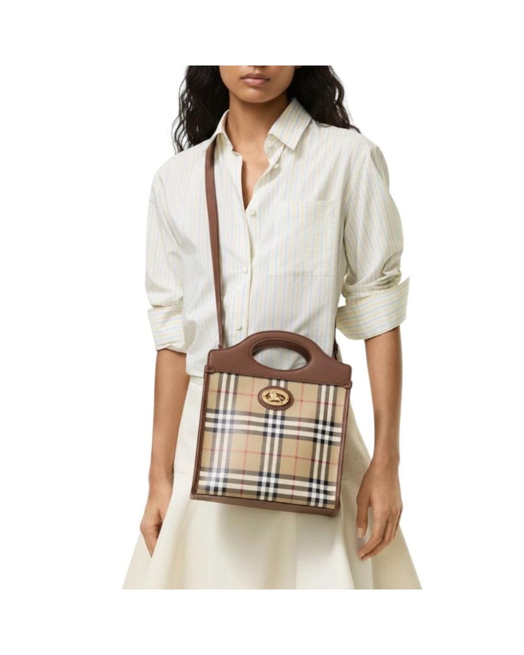 Burberry Natural Check Mini Tote