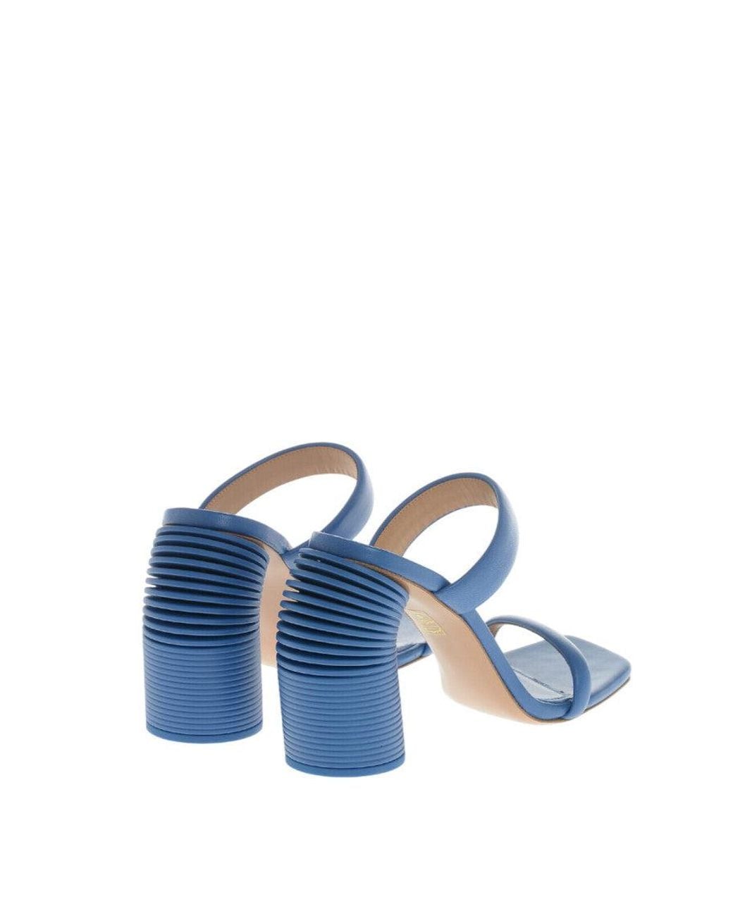Off-White c/o Virgil Abloh Blue Leather Heels