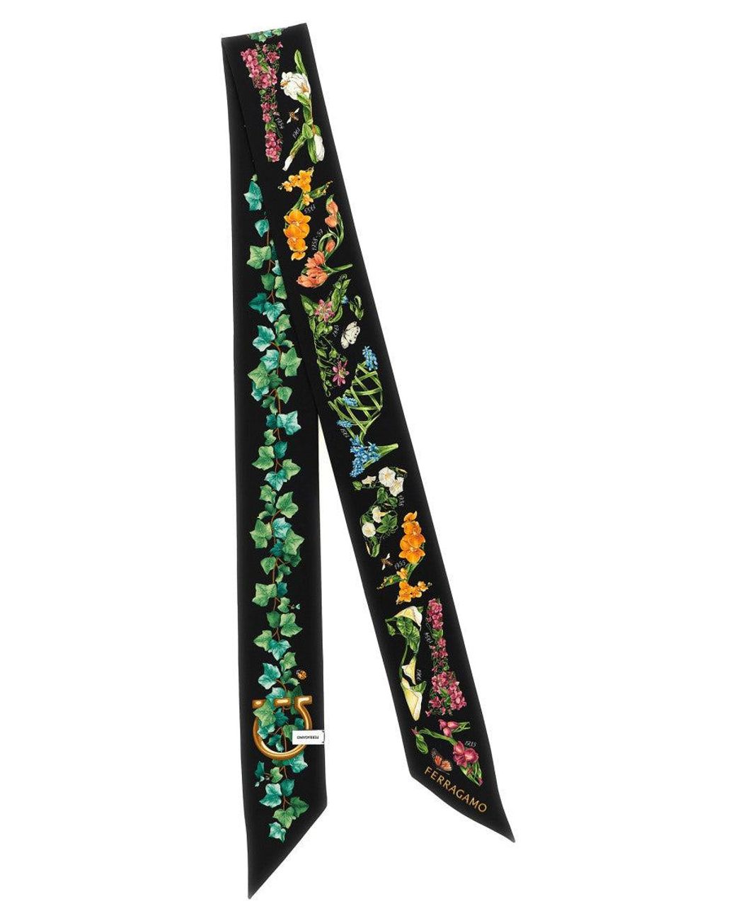 Ferragamo Green Eden Shoes Floral Scarf