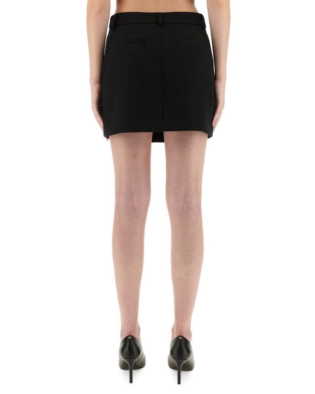 Moschino Black Solid Mini Skirt