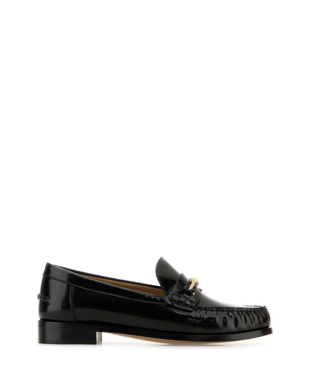 Ferragamo Black Salvatore Leather Harry Loafers