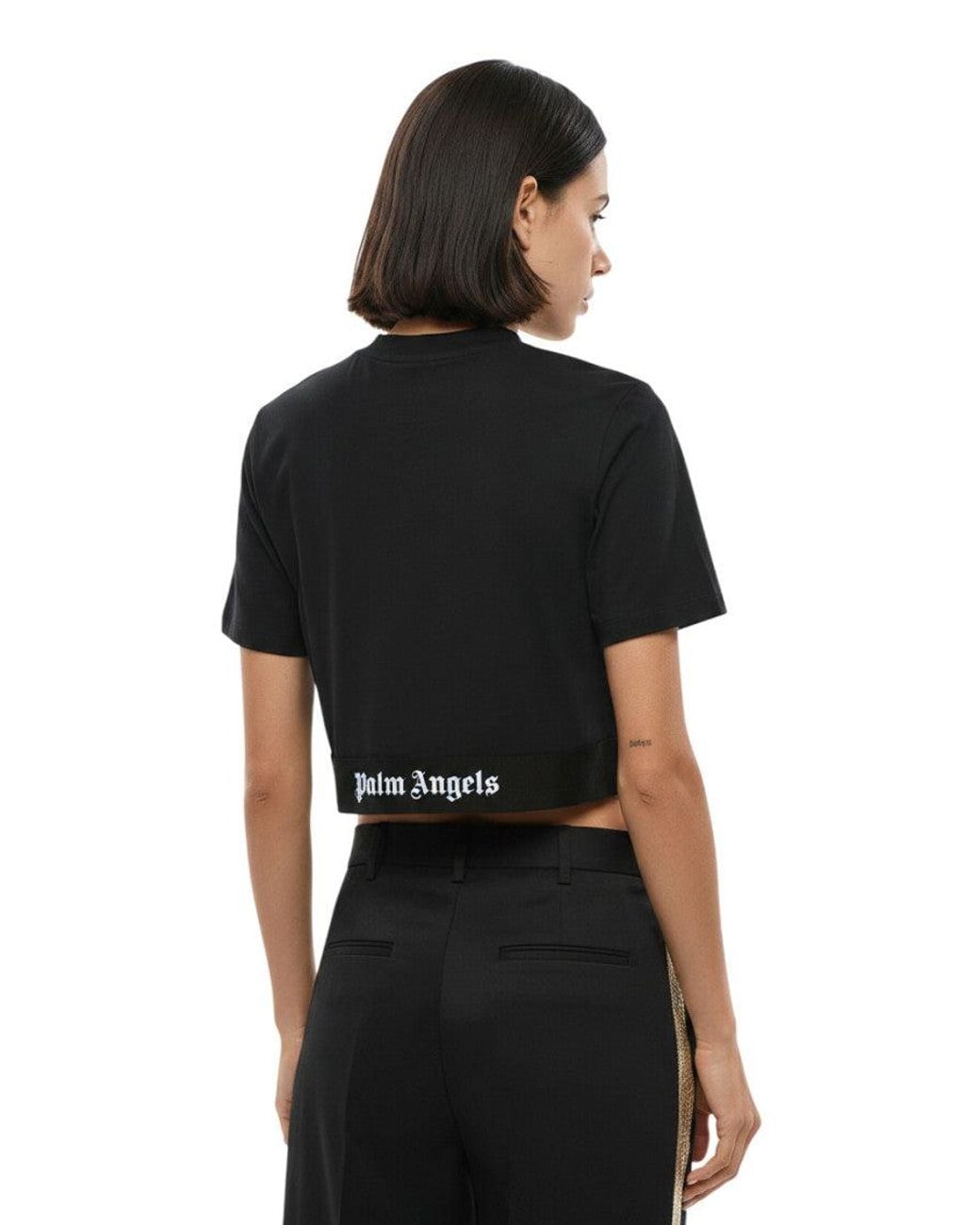 Palm Angels Black Logo Crew Neck T-Shirt