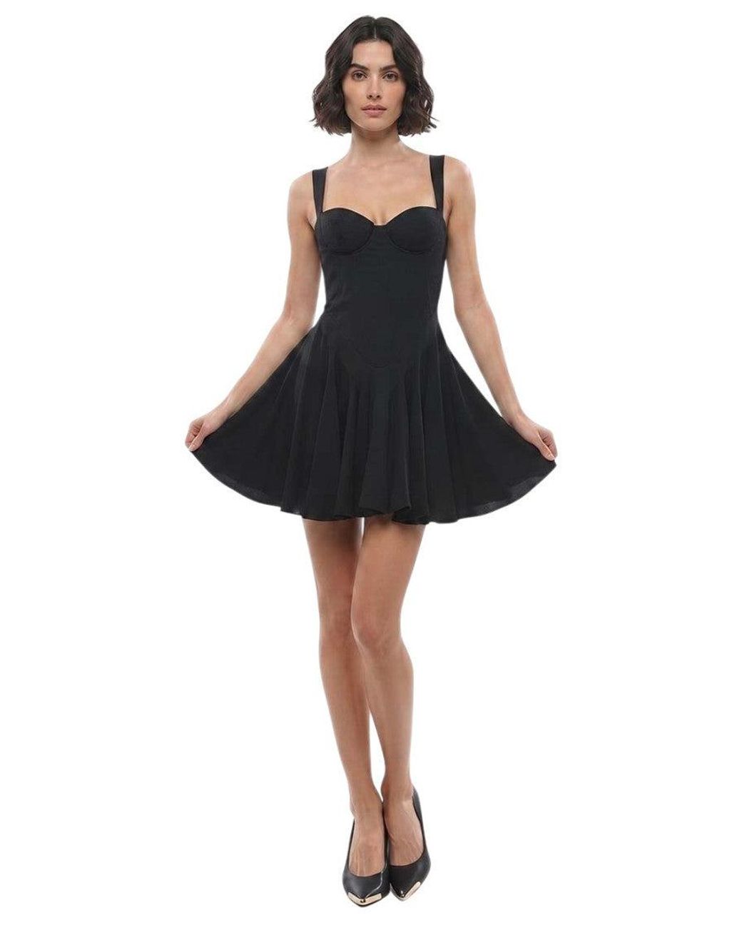 DSquared² Black Sweet Heart Neck Mini Dress