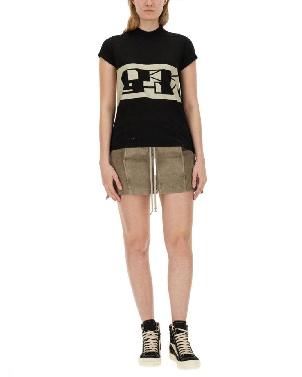 Rick Owens Green Mini Lido Skirt