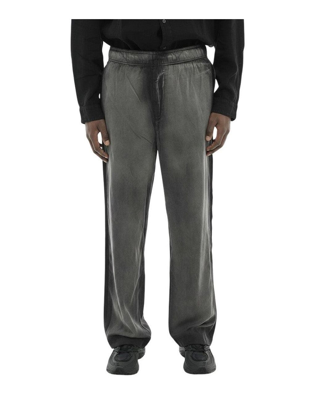 DIESEL Gray Relaxed Drawstring Pants for men