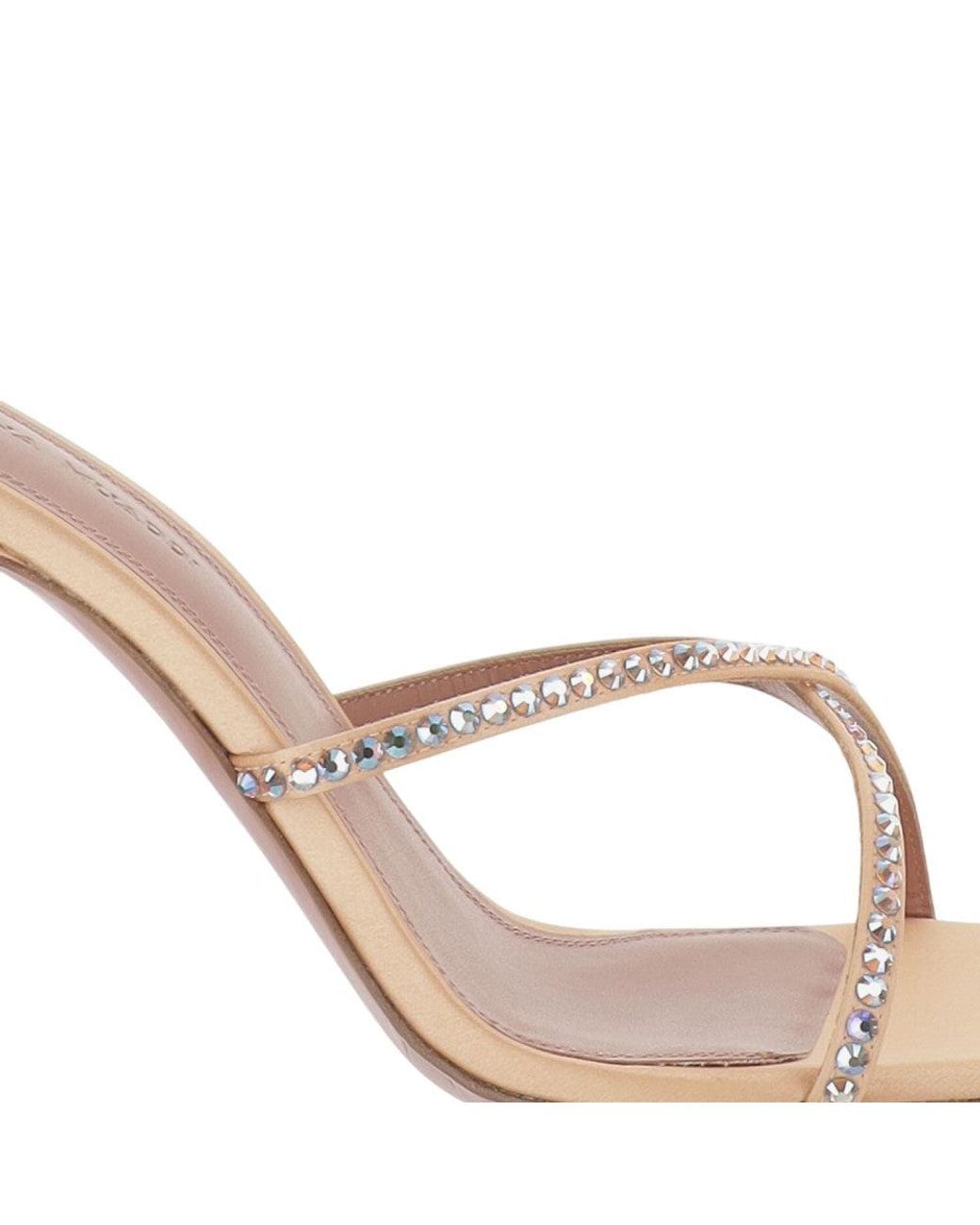 AMINA MUADDI Pink Embellished Heels