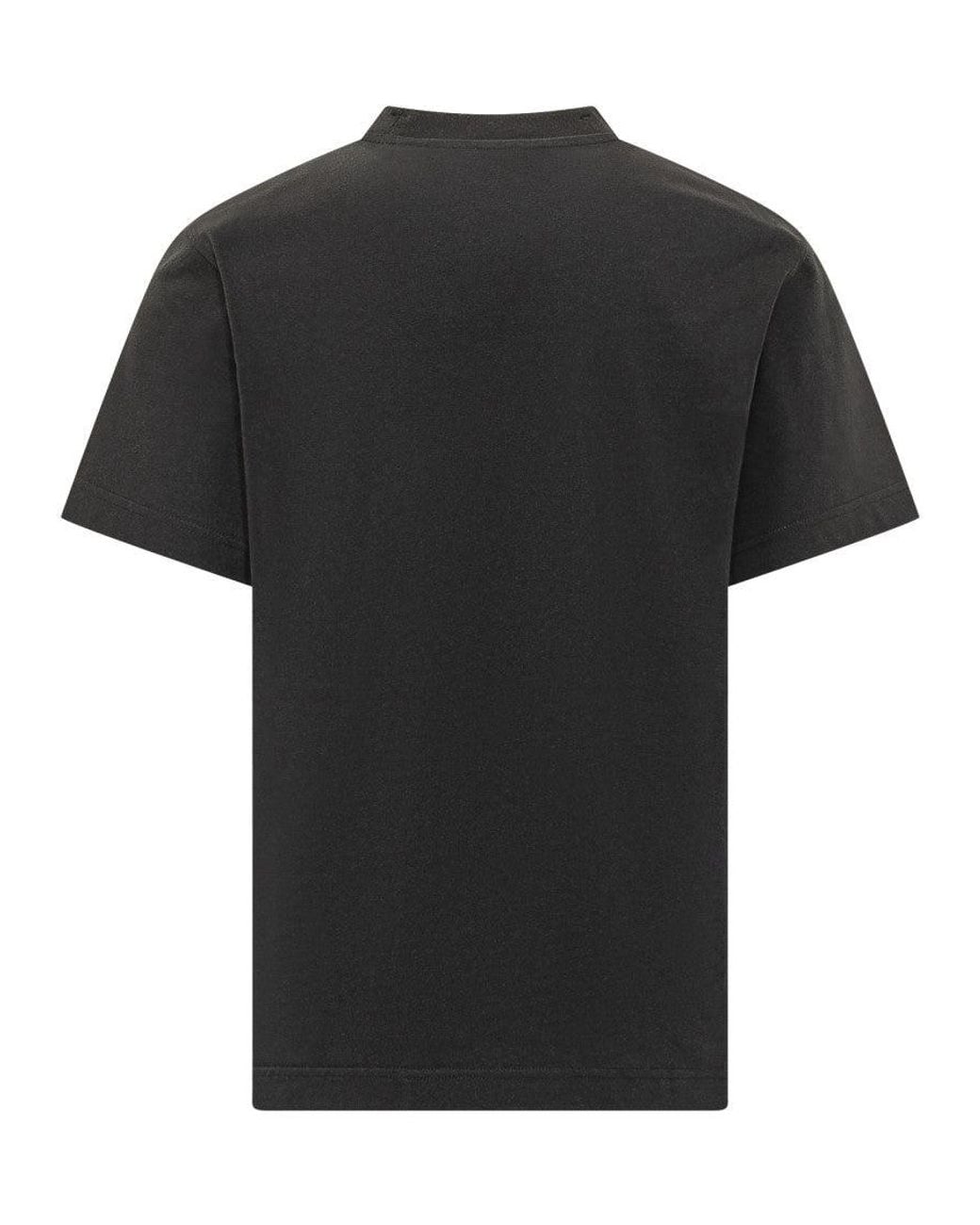 Burberry Black Solid Crew Neck T-Shirt for men