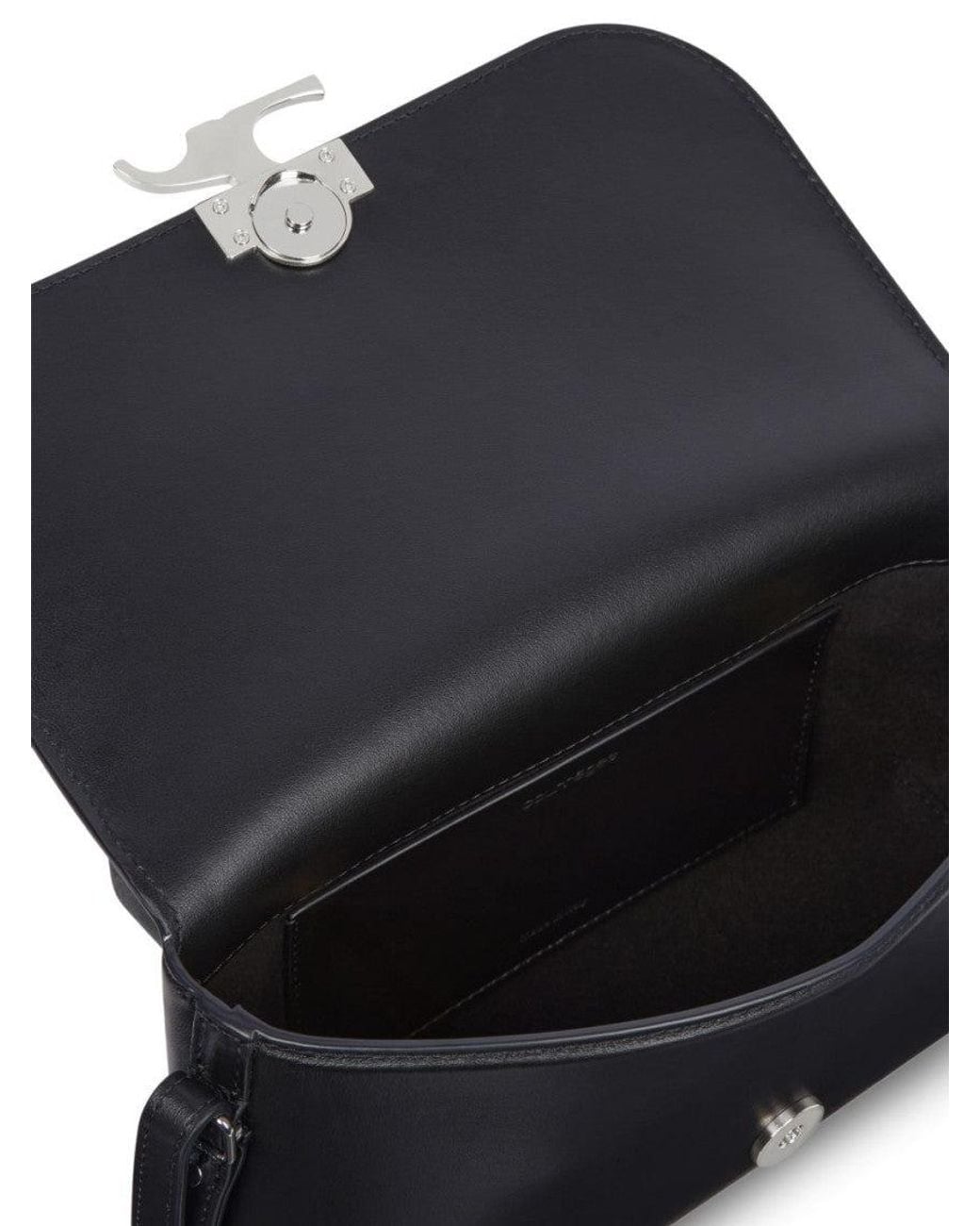 Courreges Black Icotype Small Shoulder Bag