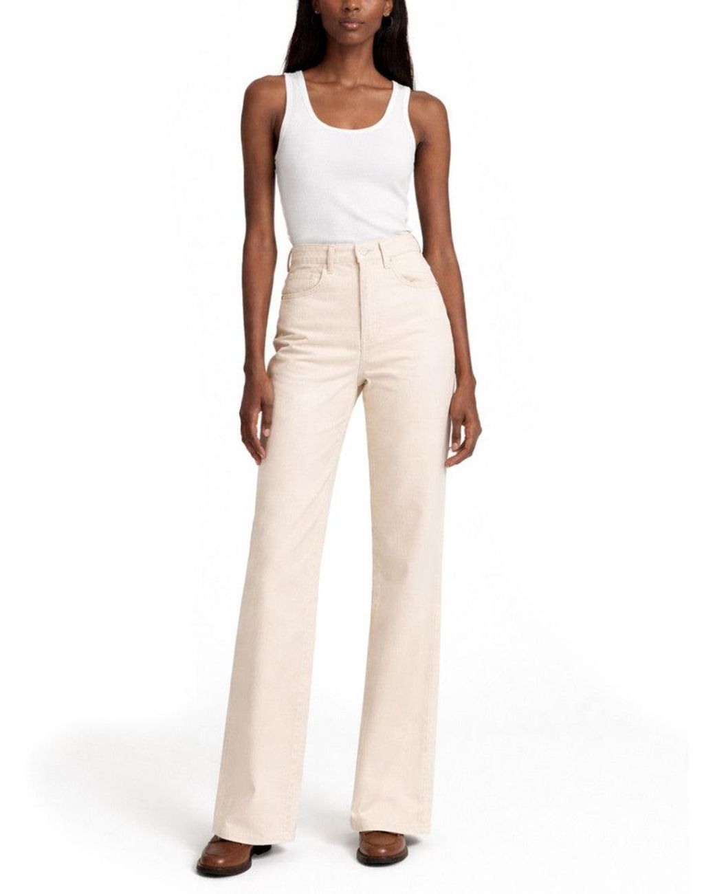 Isabel Marant Natural Straight High Rise Jeans