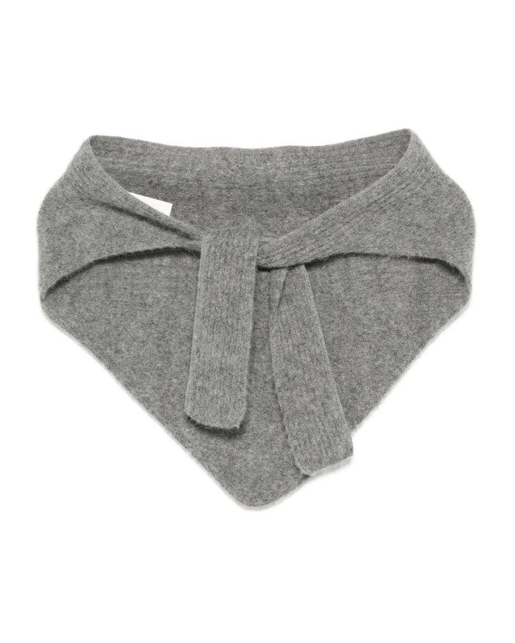 Jacquemus Gray Le Chale Gros Grain Scarf for men