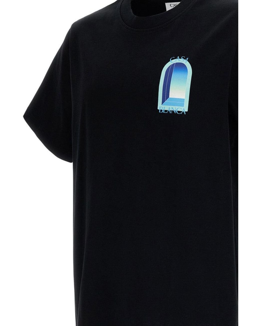 Casablanca Black Relaxed Logo T-Shirt for men