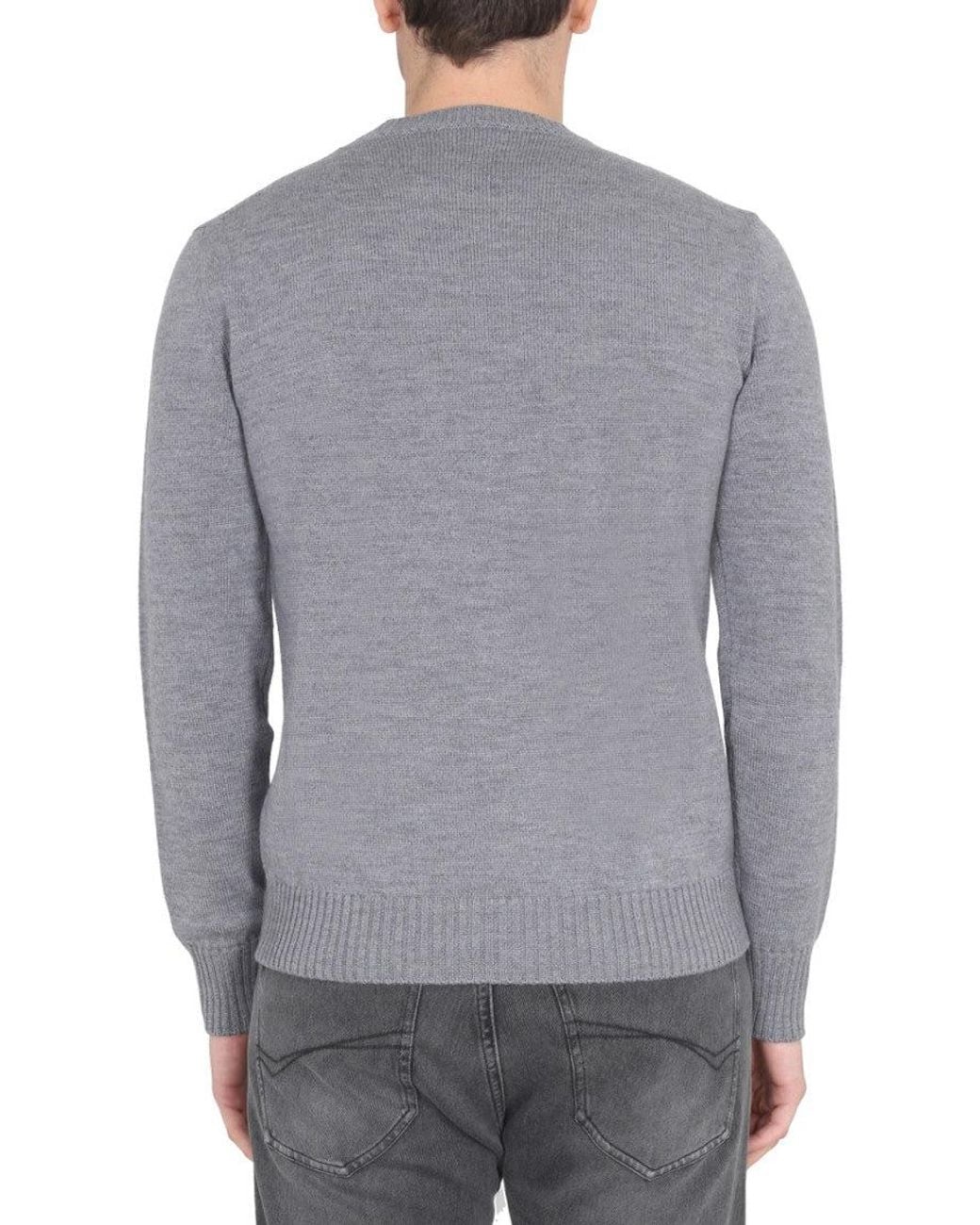Ballantyne Gray Crew Neck Sweater for men