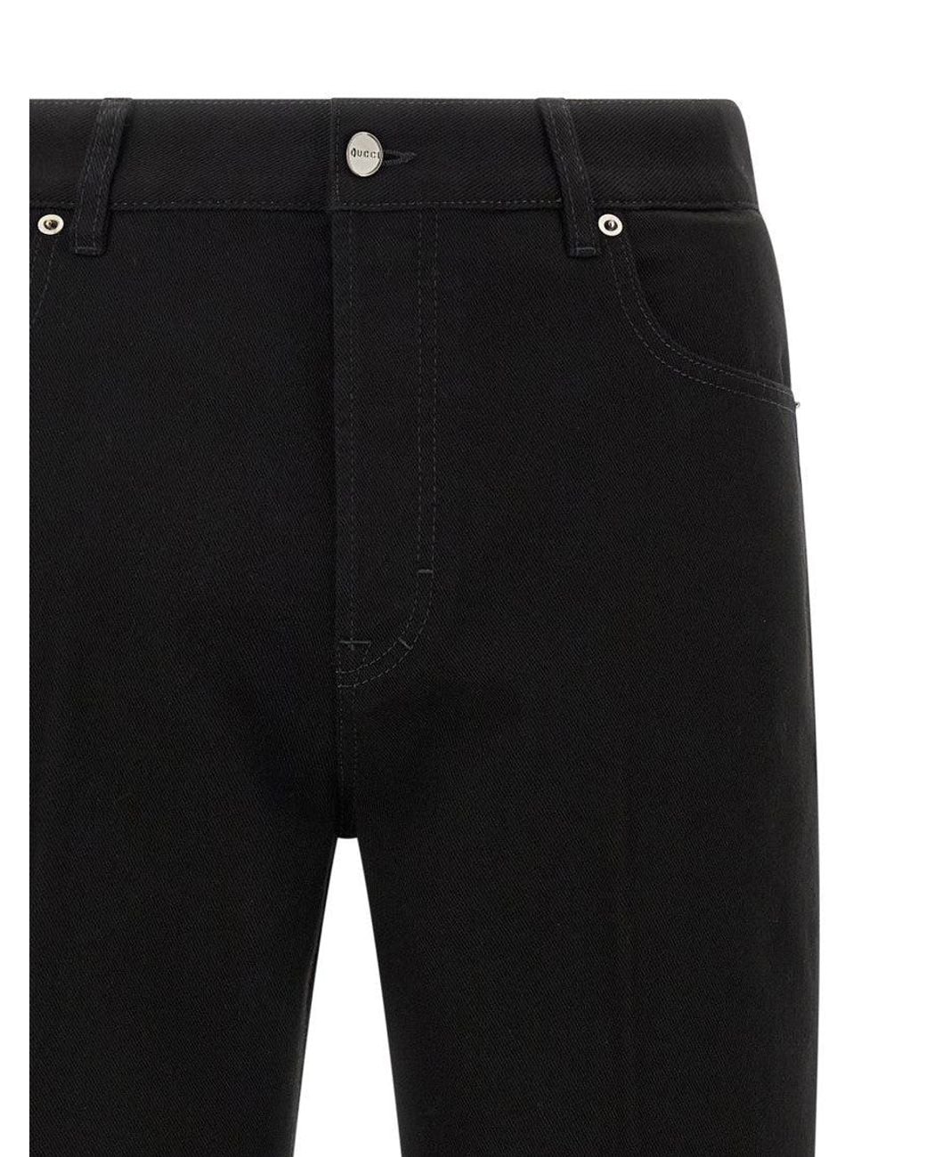 Gucci Black Mid Rise Jeans for men