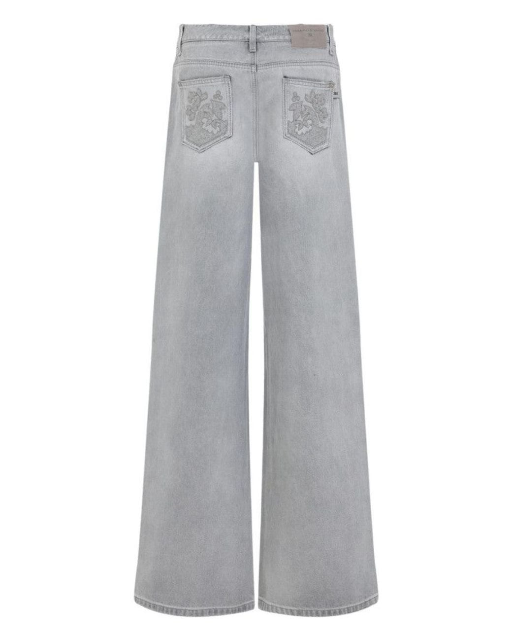 Ermanno Scervino Gray Baggy Jeans