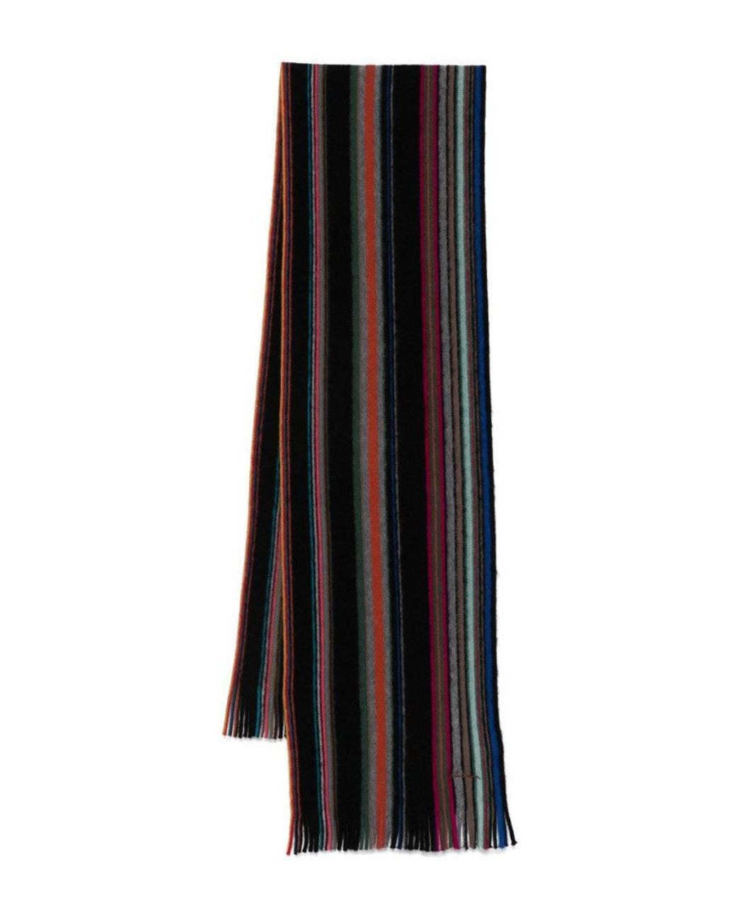 Paul Smith Black Signature Striped Scarf for men