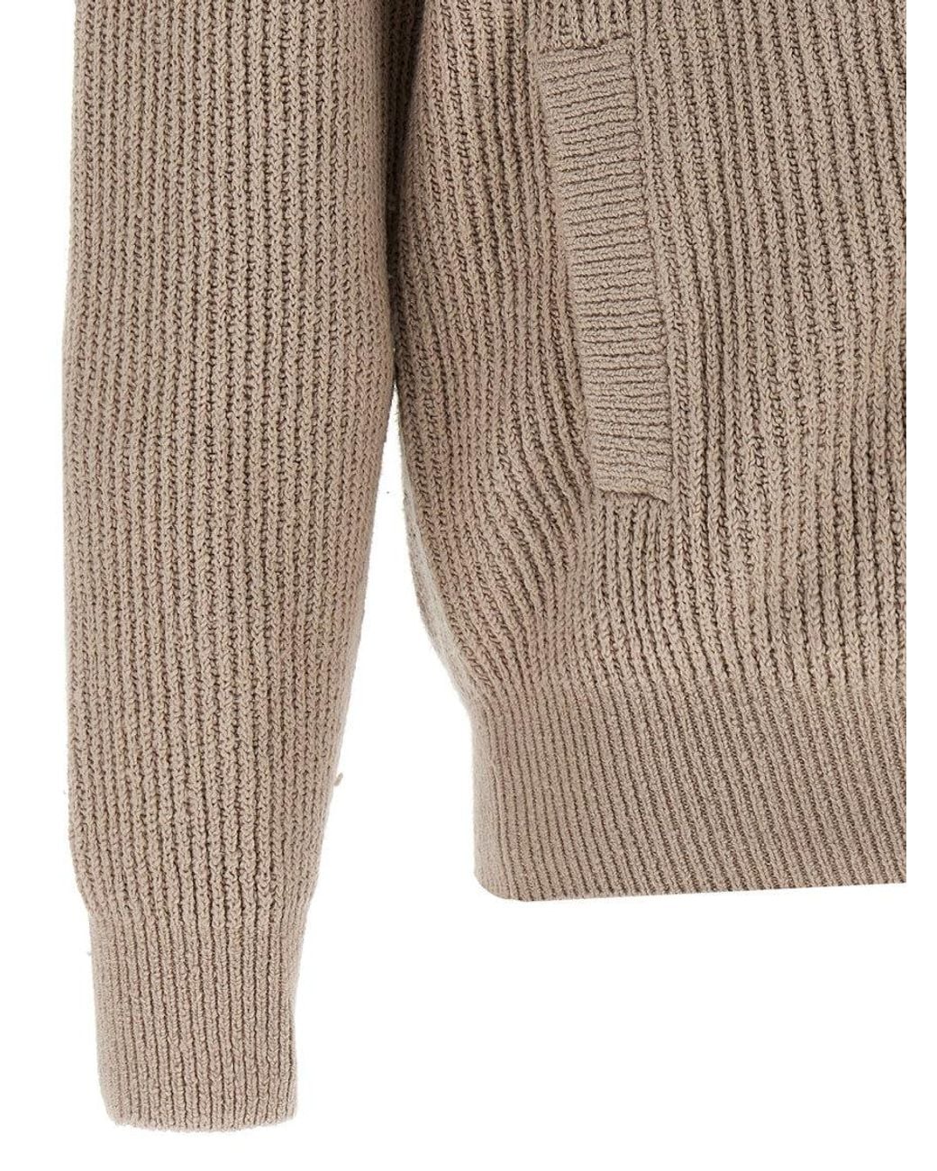 Brunello Cucinelli Brown Zip Cardigan for men