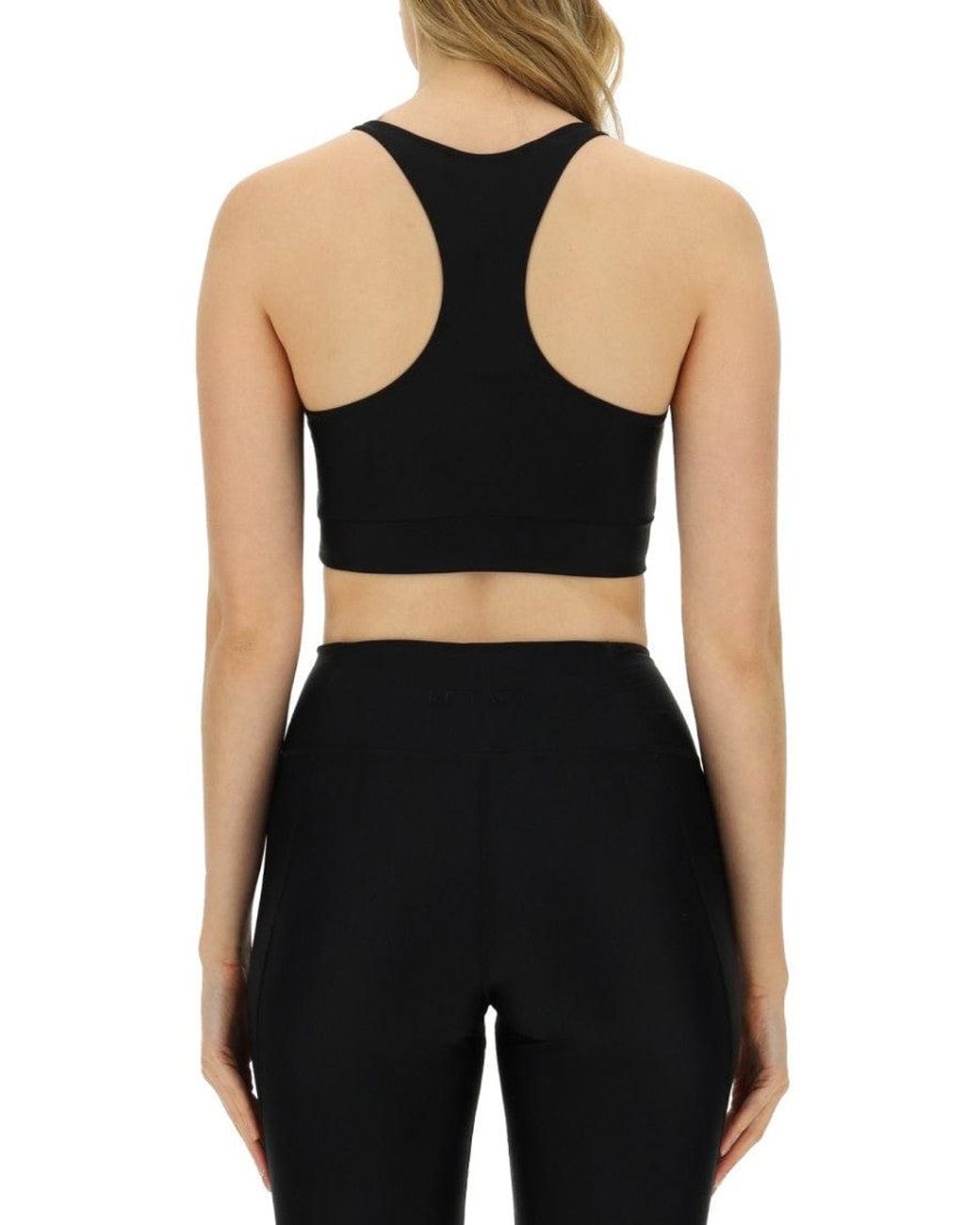 ROTATE BIRGER CHRISTENSEN Black Solid Scoop Neck Top