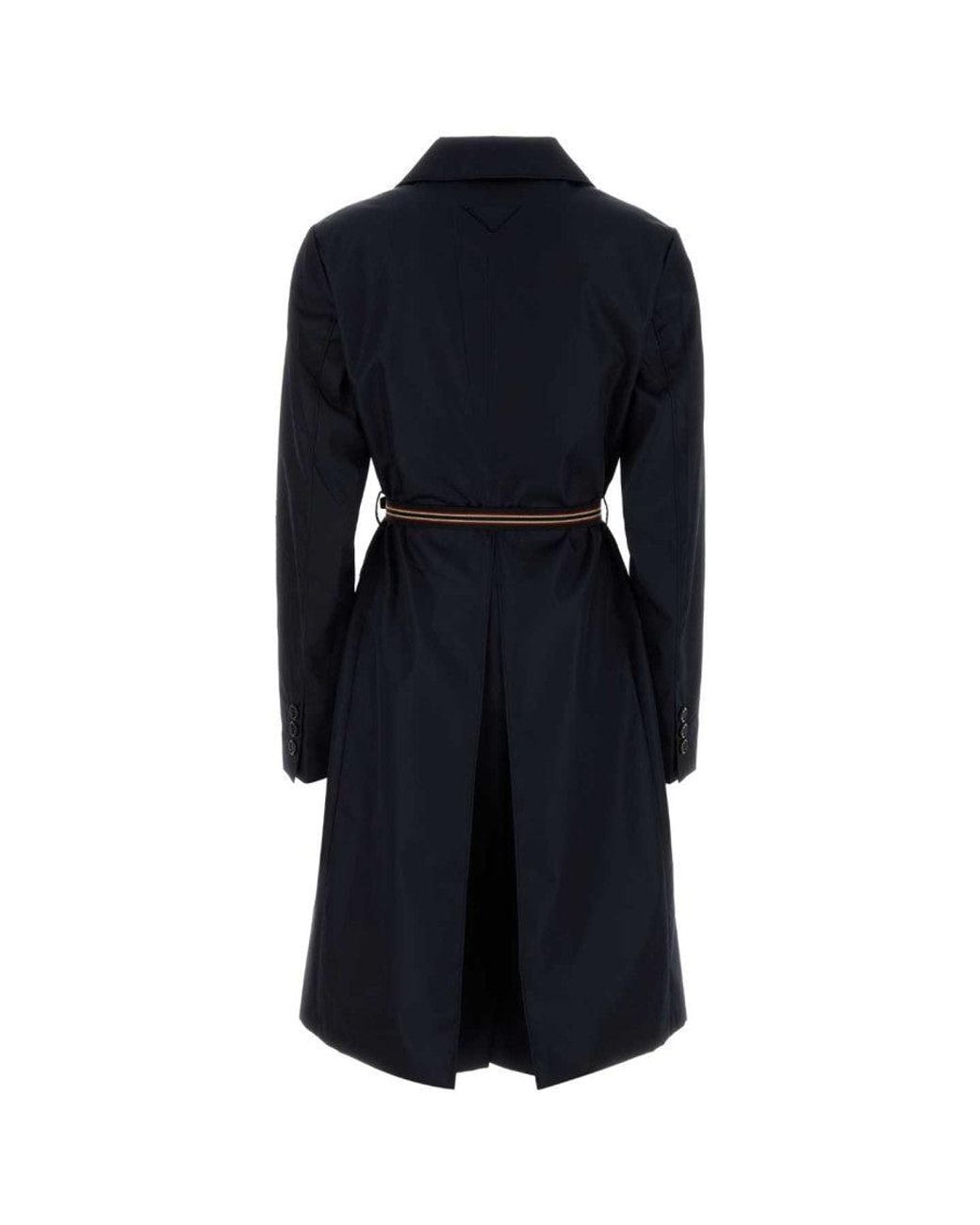 Prada Blue Belted Coat