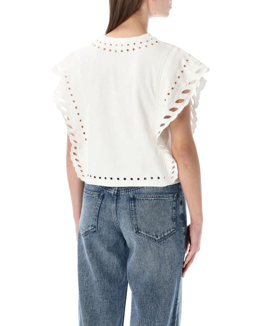 Isabel Marant Blue Crew Neck Top