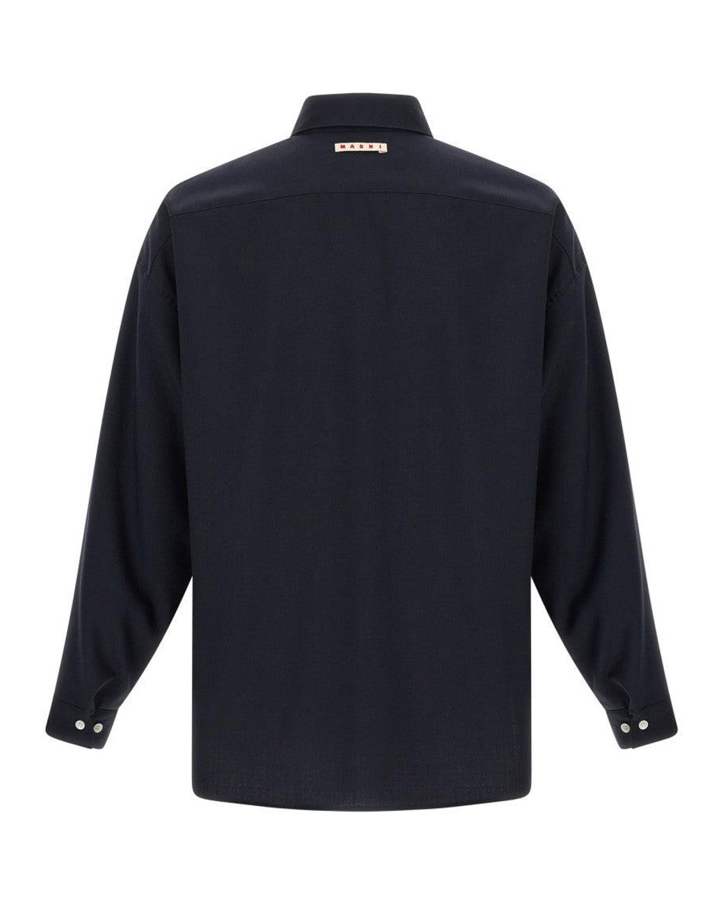 Marni Blue 'Tropical Wool' Shirt for men