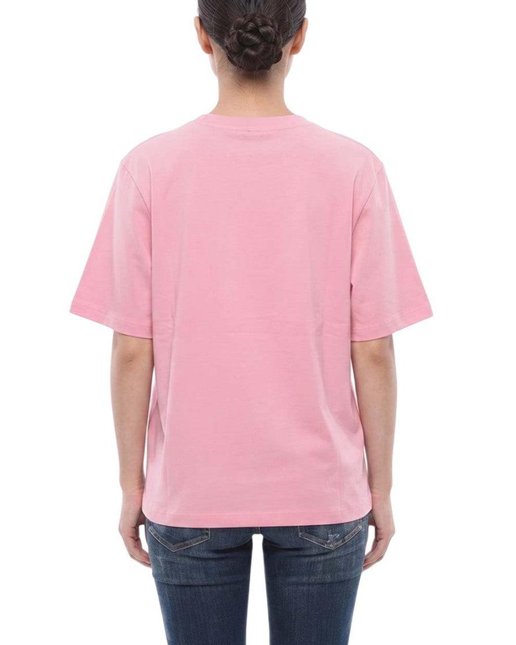 DSquared² Pink Graphic Crew Neck T-Shirt