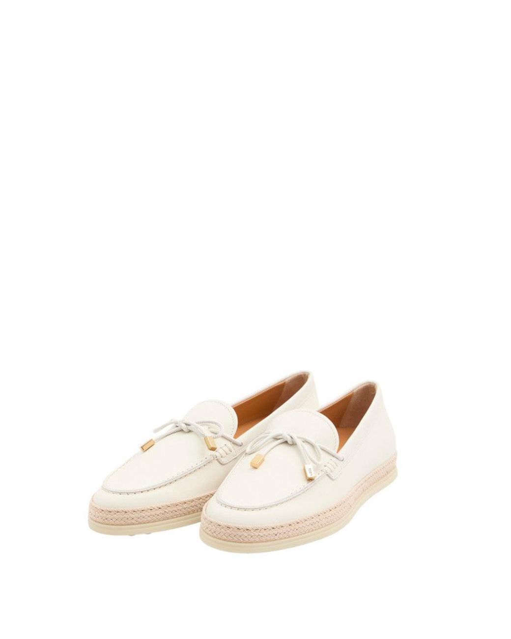 Tod's Natural Leather Loafers