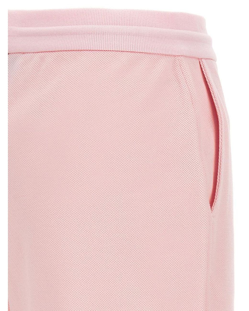 Thom Browne Pink Light Cotton Embroidered Activewear