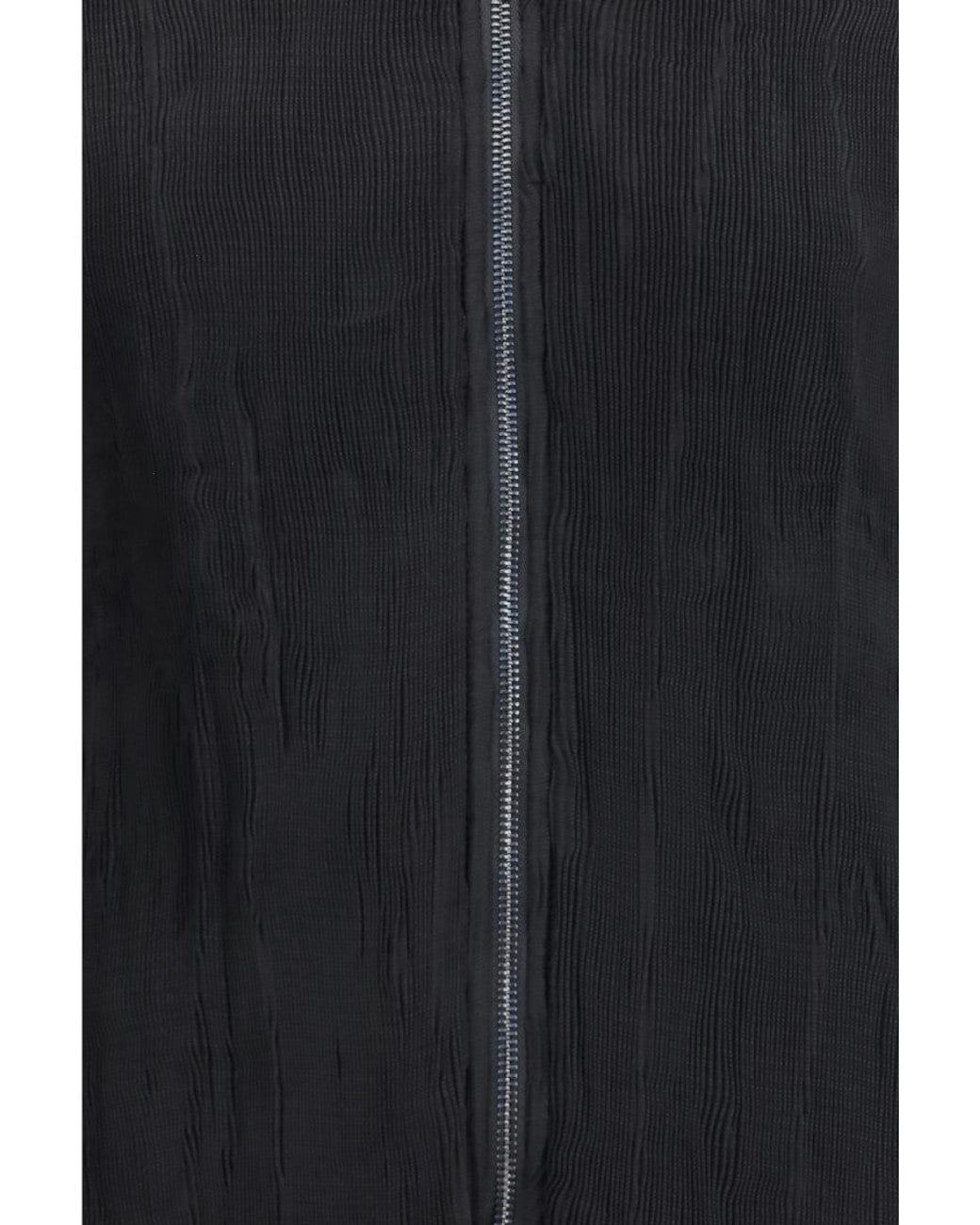 GONGDID DESIGN Blue Stripes Mock Collar Jacket