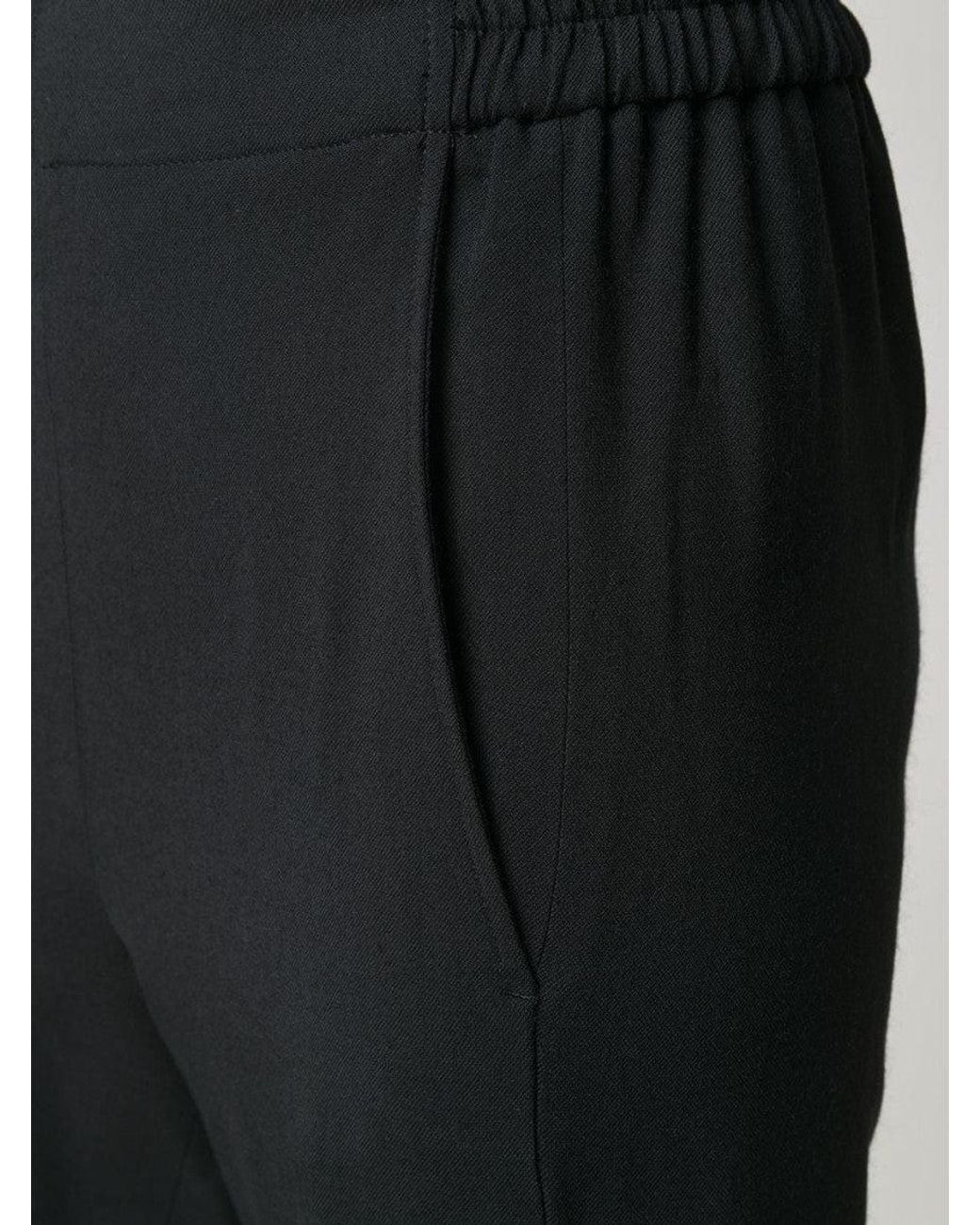 Ann Demeulemeester Black Cropped Straight Trousers