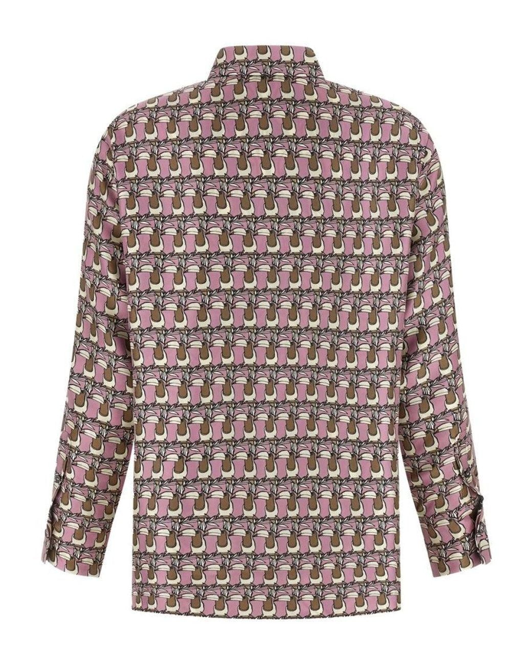 Max Mara Pink Regular Geometric Shirt