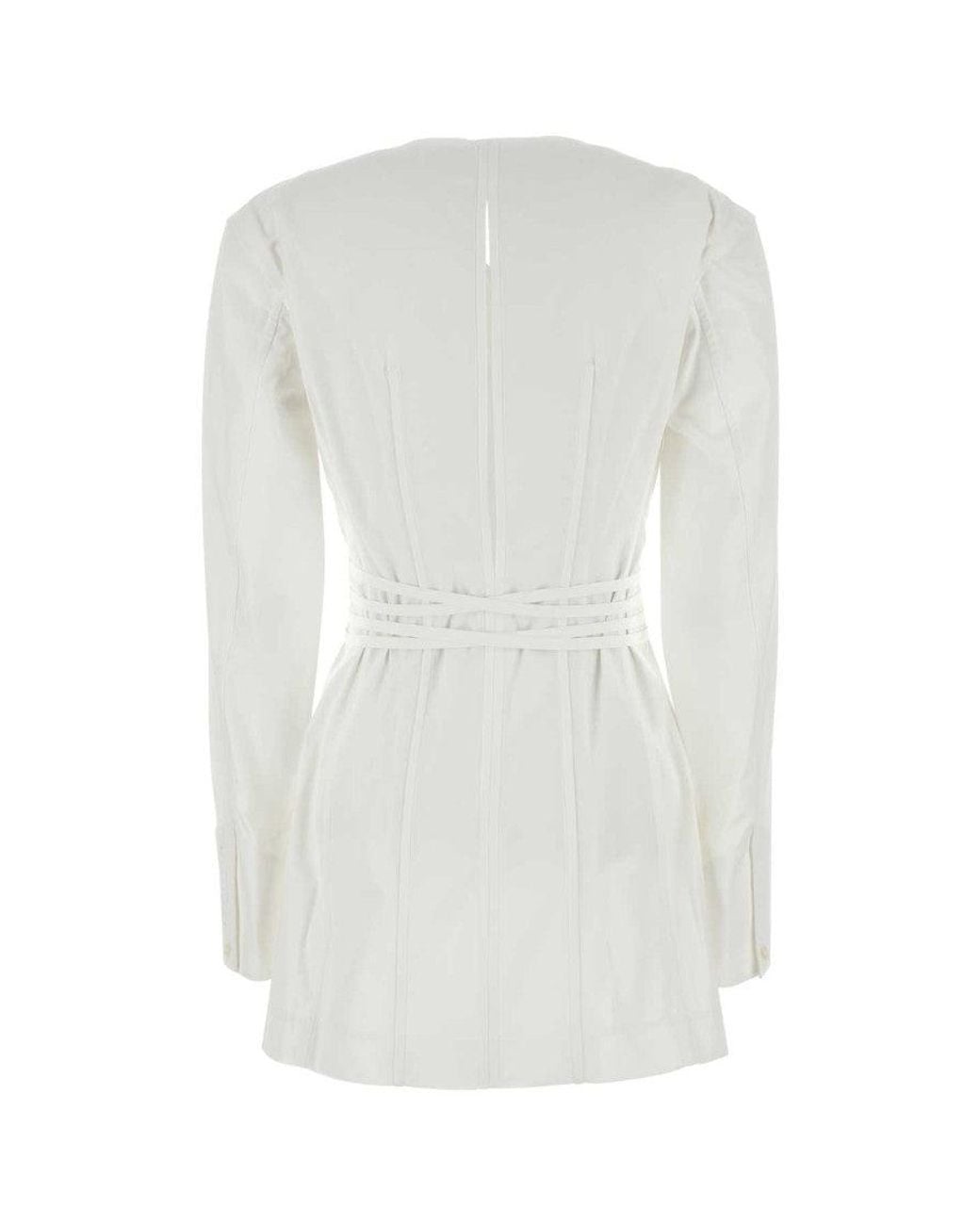 Alexander Wang White Poplin Mini Shirt Dress