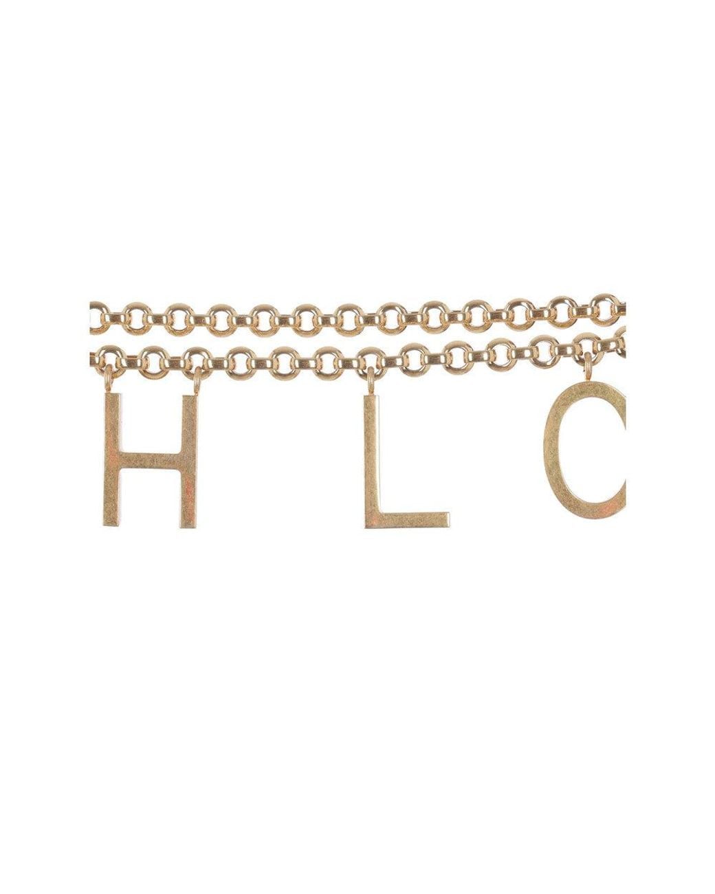 Chloé Metallic Golden Logo Chain Belt