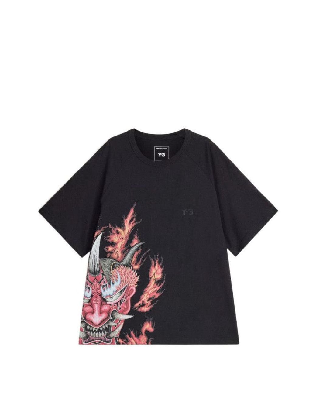 Y-3 Blue Crew Neck T-Shirt for men