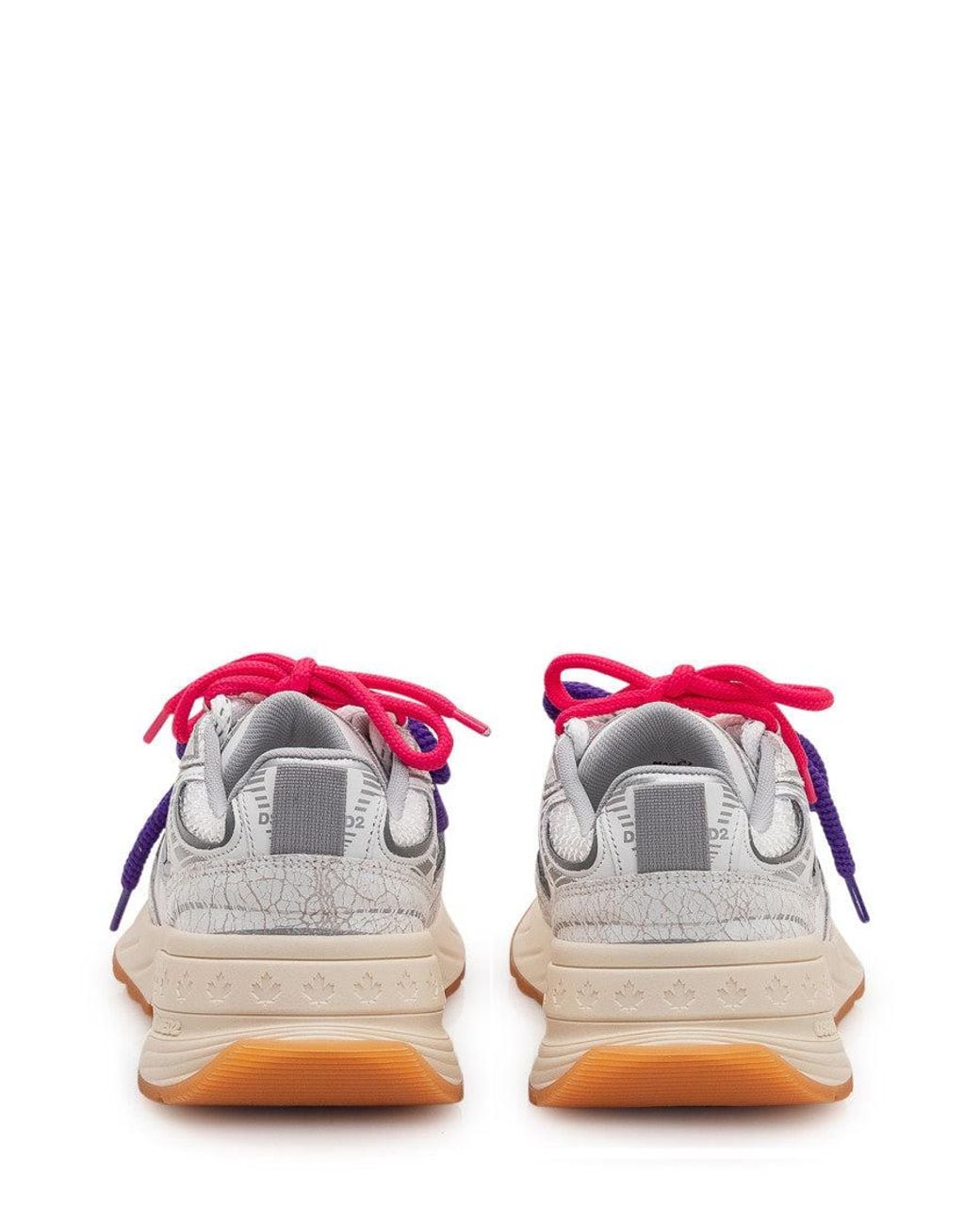 DSquared² White Textured Contemporary Sneakers