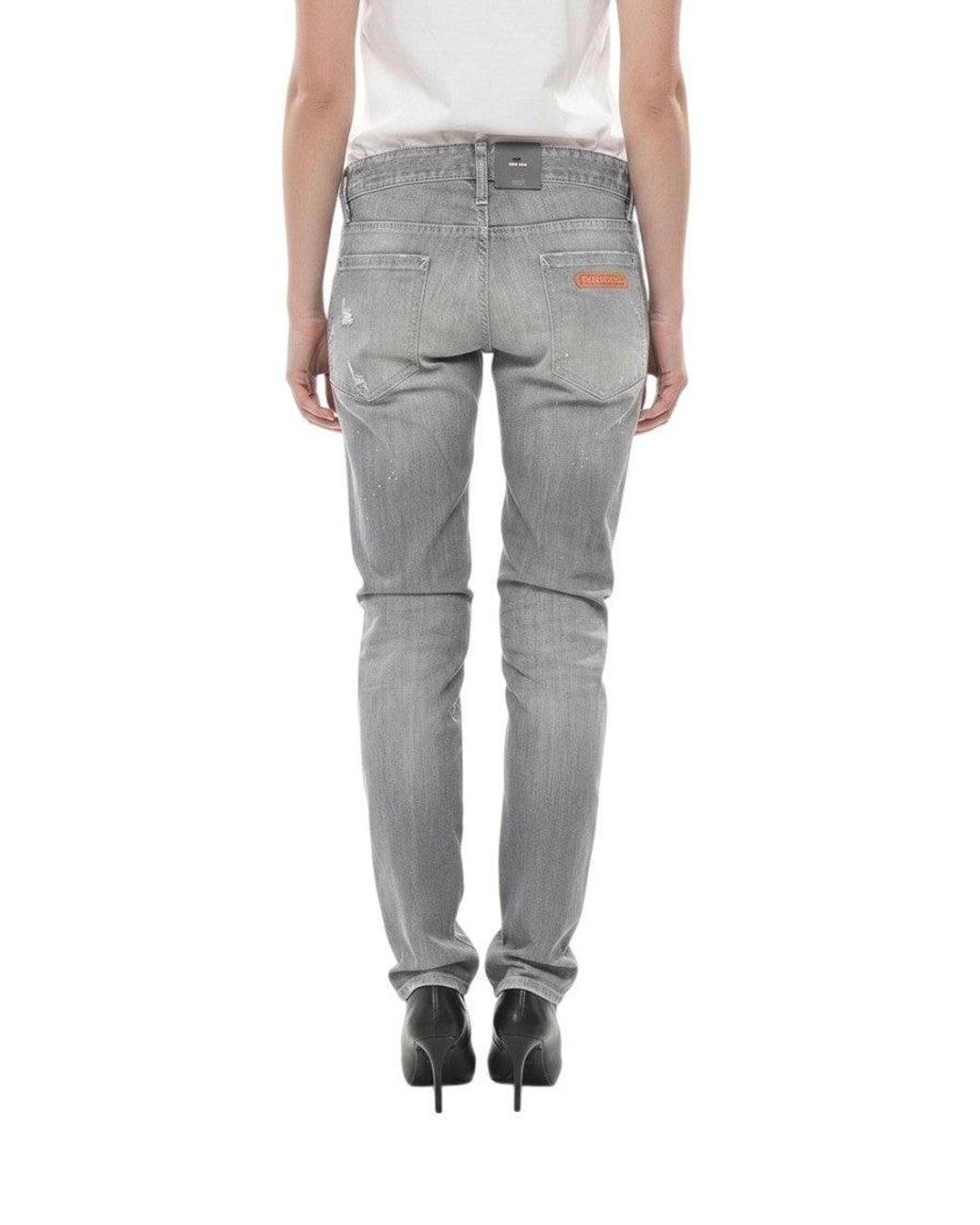 DSquared² Red Slim Mid Rise Jeans