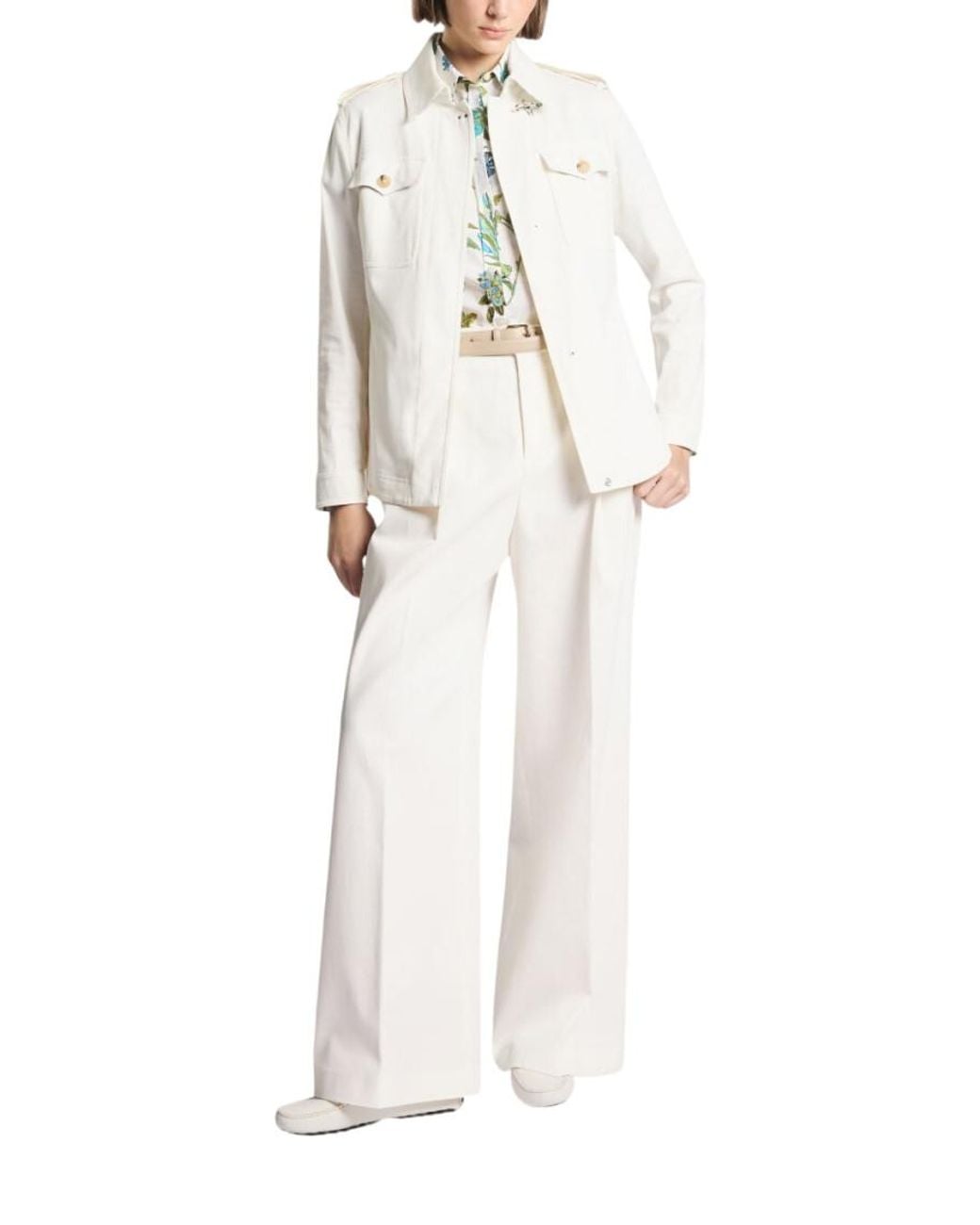 Fay White Collared Jacket