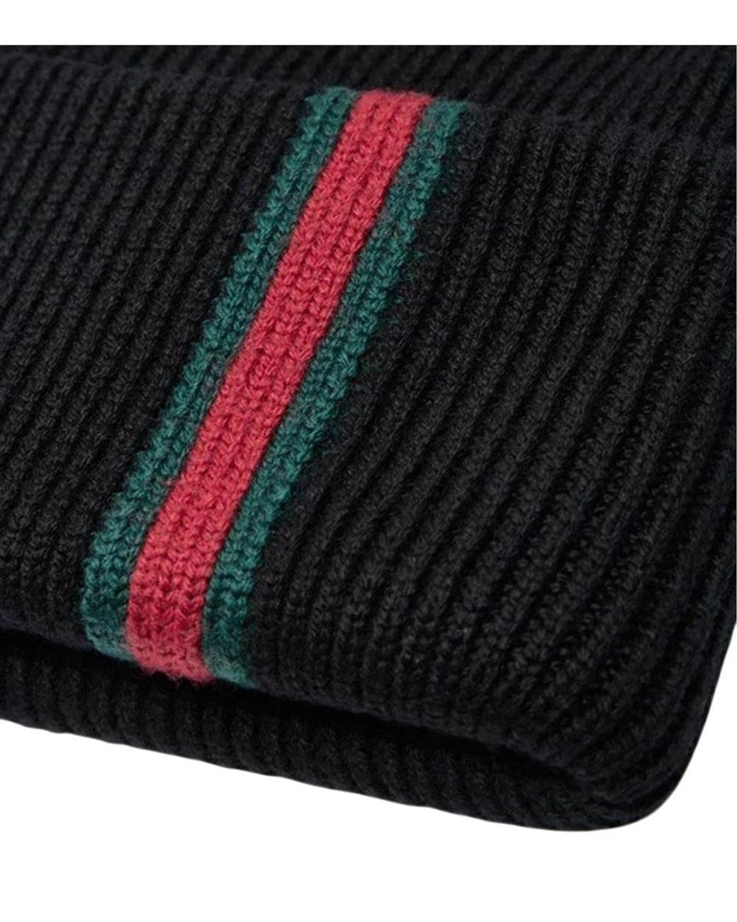 Gucci Black Knitted Beanie Cap for men