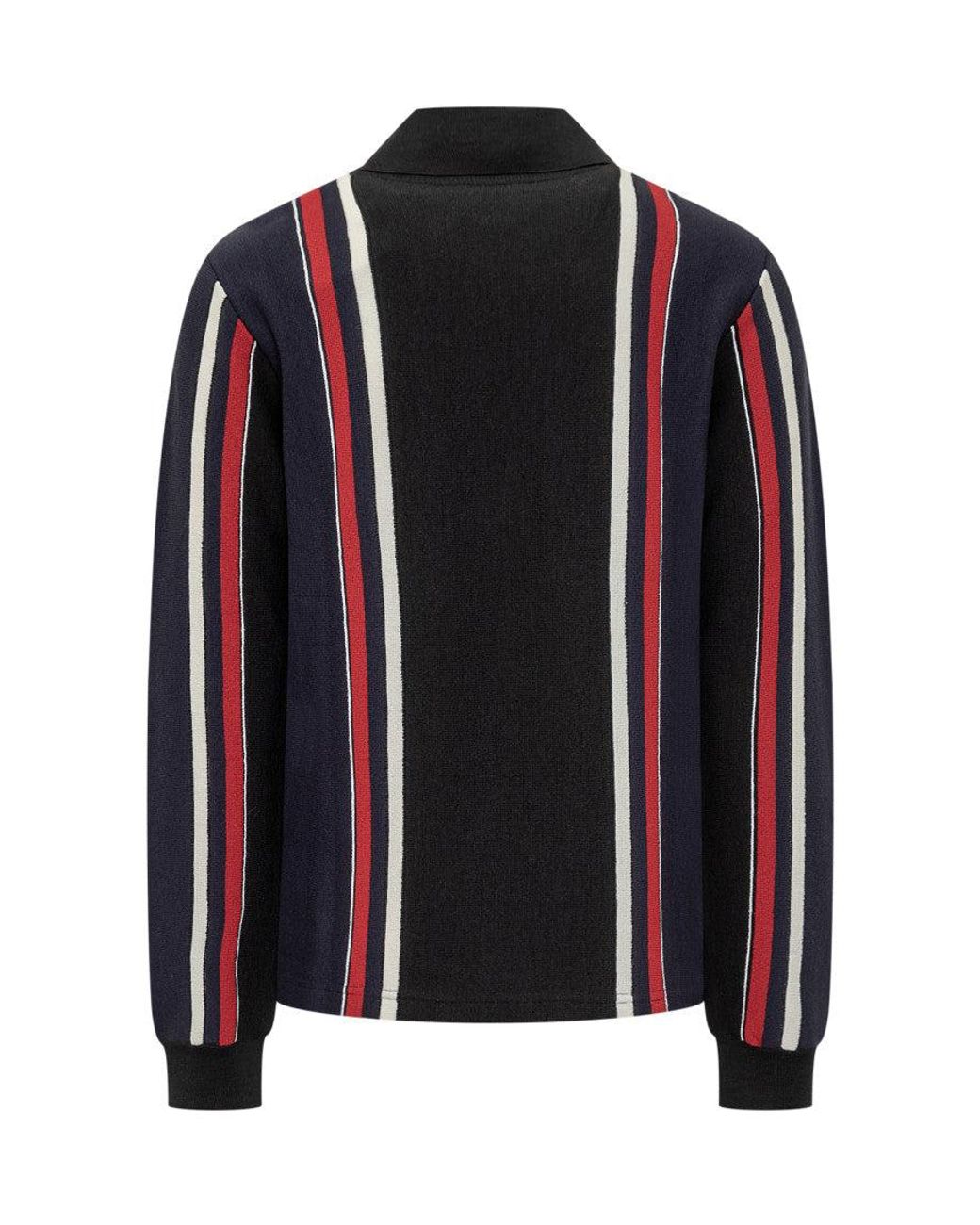 Ambush Blue Stripes Shirt Collar Polo for men